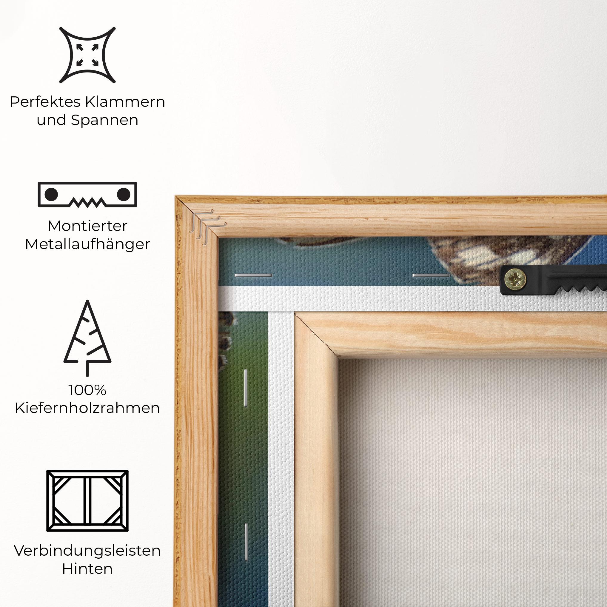 Leinwandbild Grey White Butterfly mockup 5