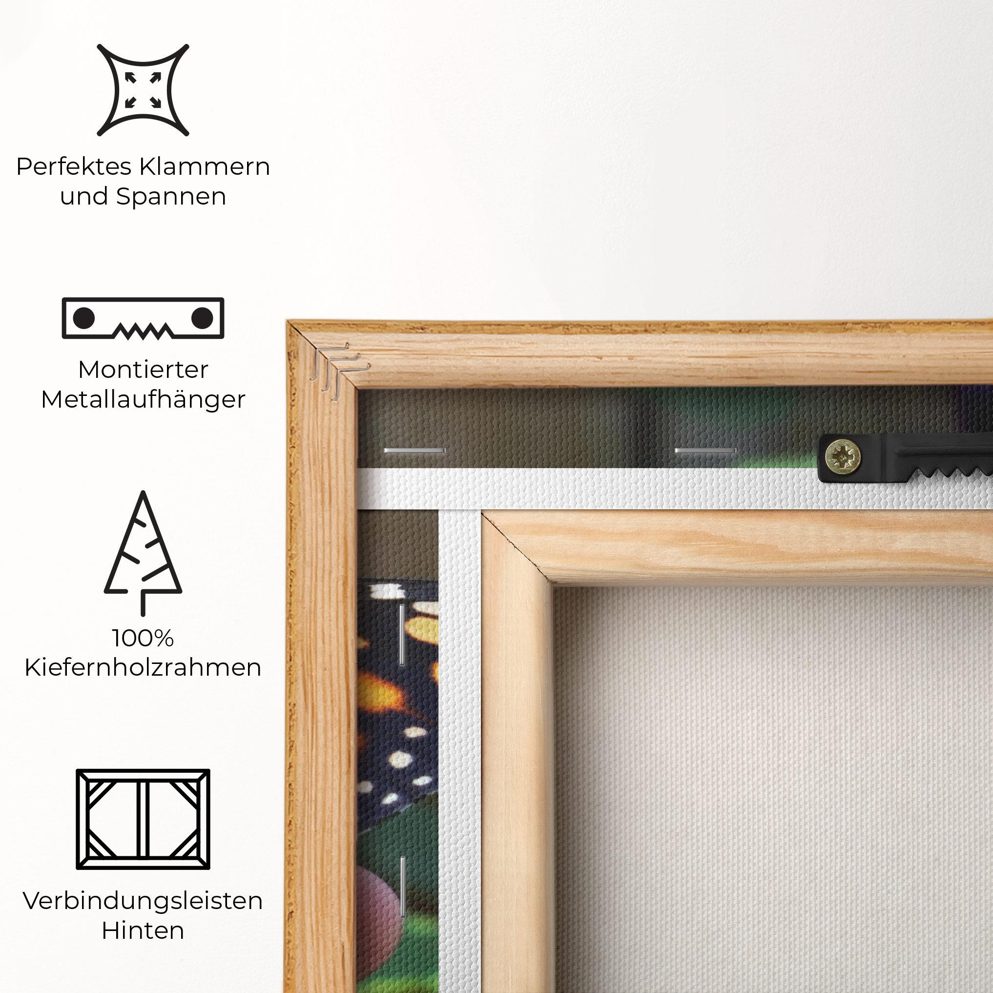 Leinwandbild Open Orange Butterfly mockup 5