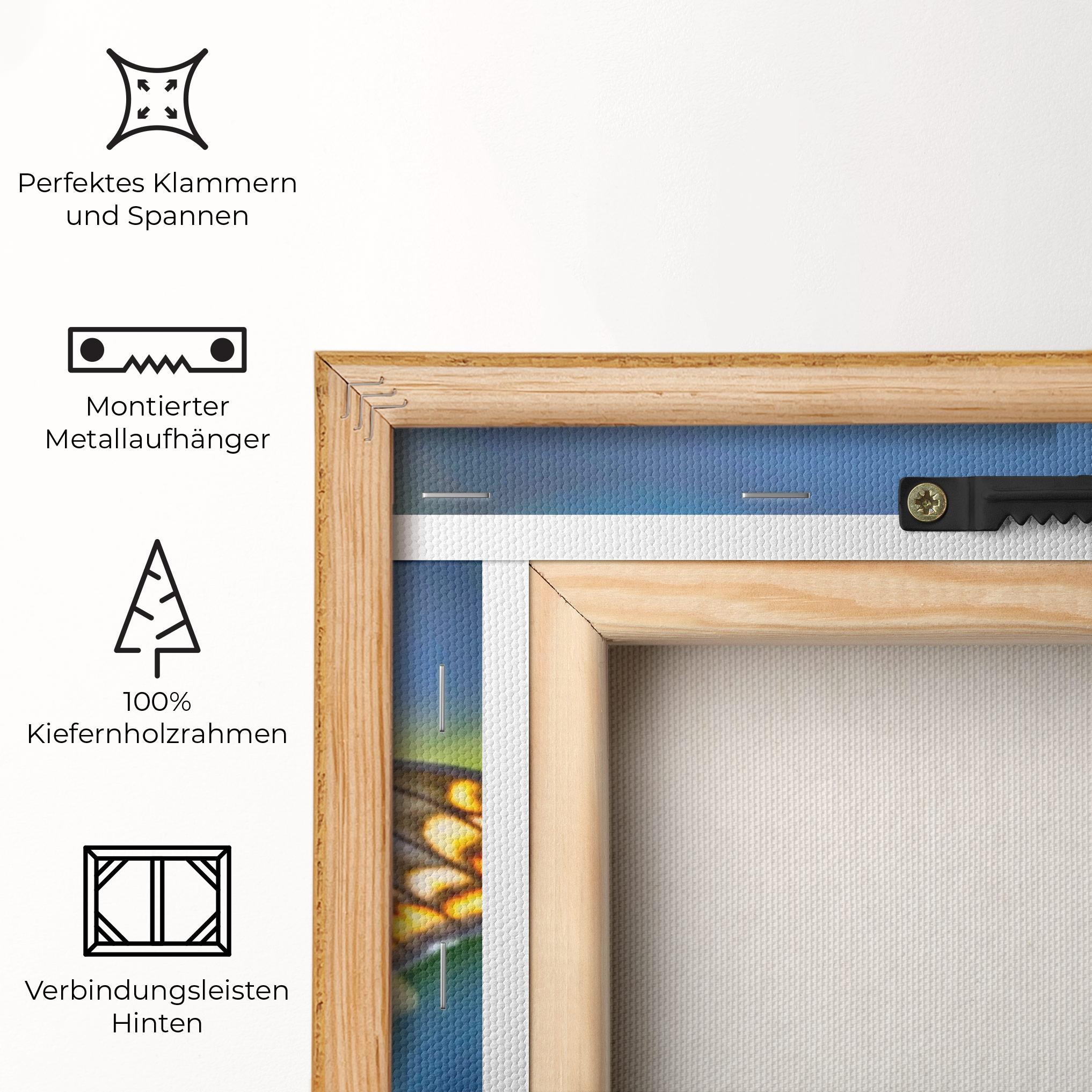 Leinwandbild Yellow Grey Butterfly mockup 5