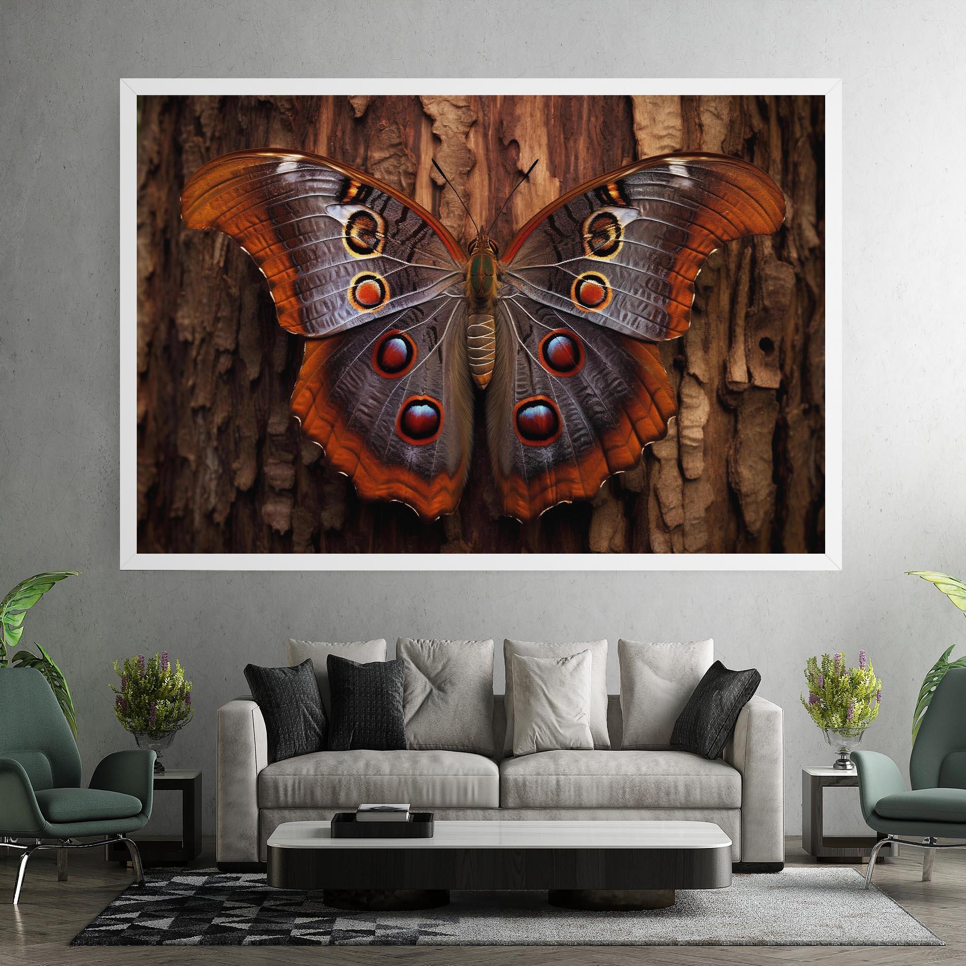 Leinwandbild Brown Eyes Butterfly mockup 7