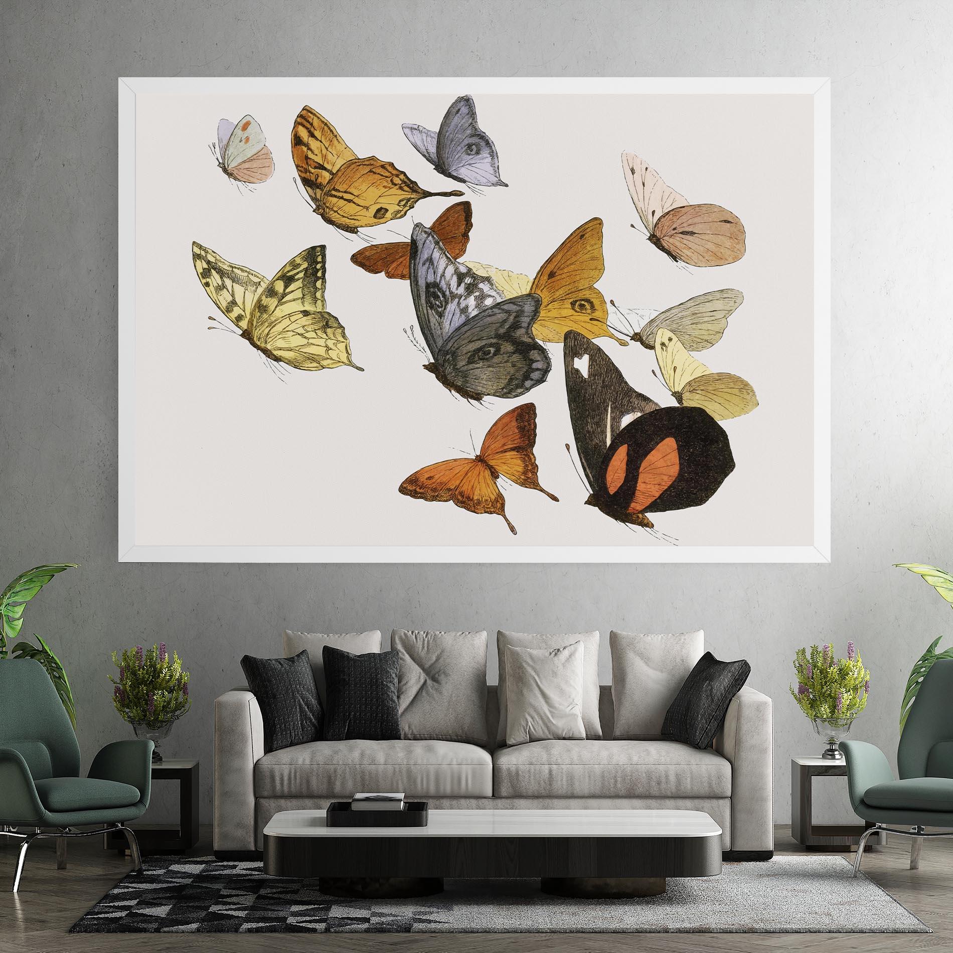 Leinwandbild Butterfly Floating mockup 7