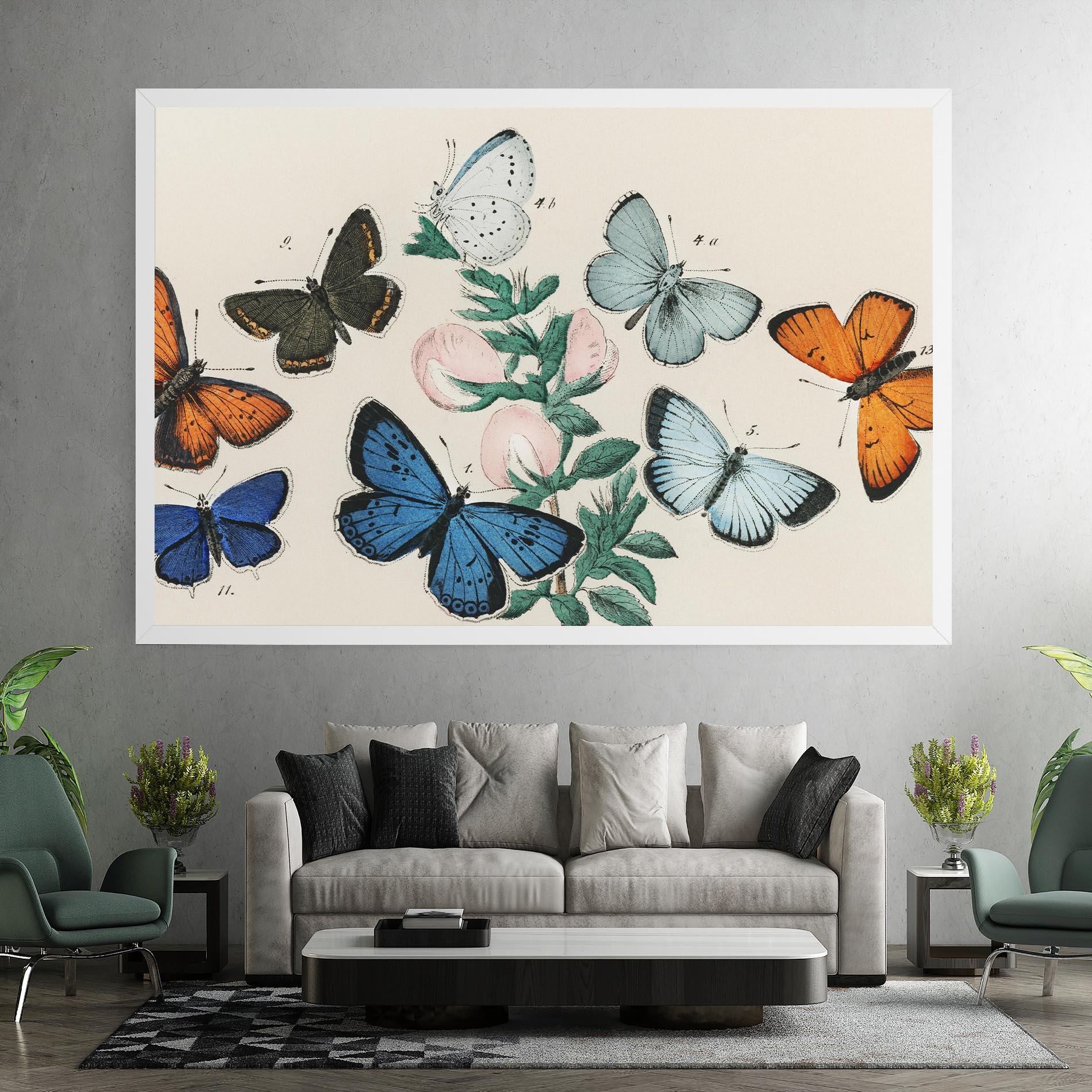 Leinwandbild Moving Butterflies mockup 7