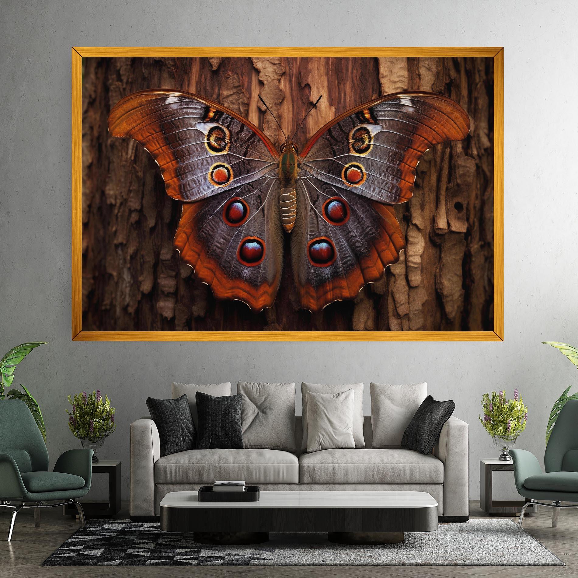 Leinwandbild Brown Eyes Butterfly mockup 7