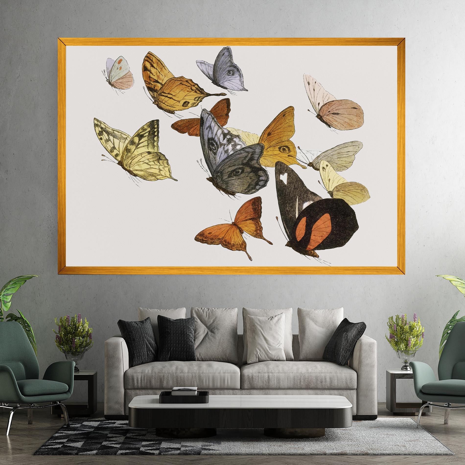 Leinwandbild Butterfly Floating mockup 7