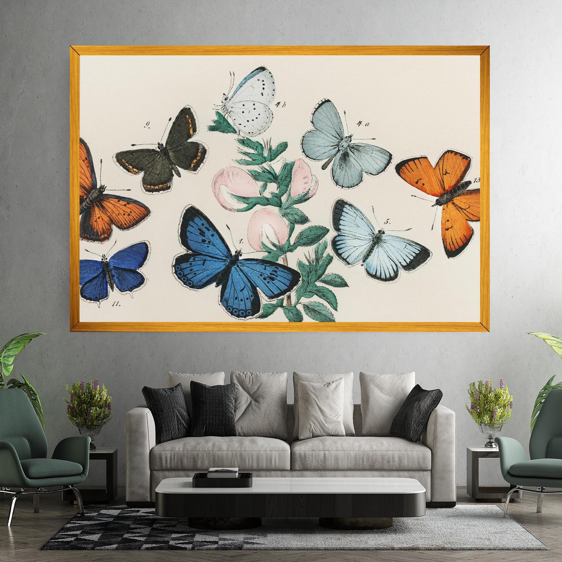 Leinwandbild Moving Butterflies mockup 7