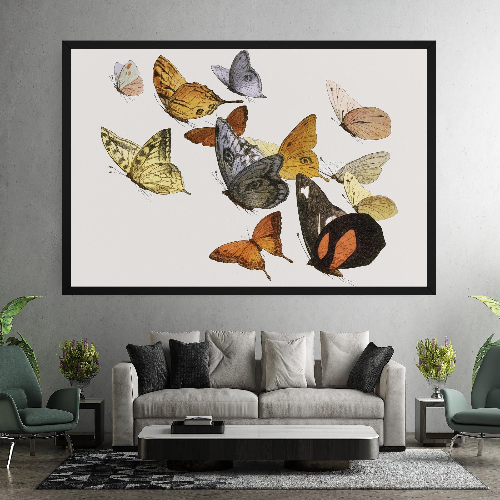 Leinwandbild Butterfly Floating mockup 7
