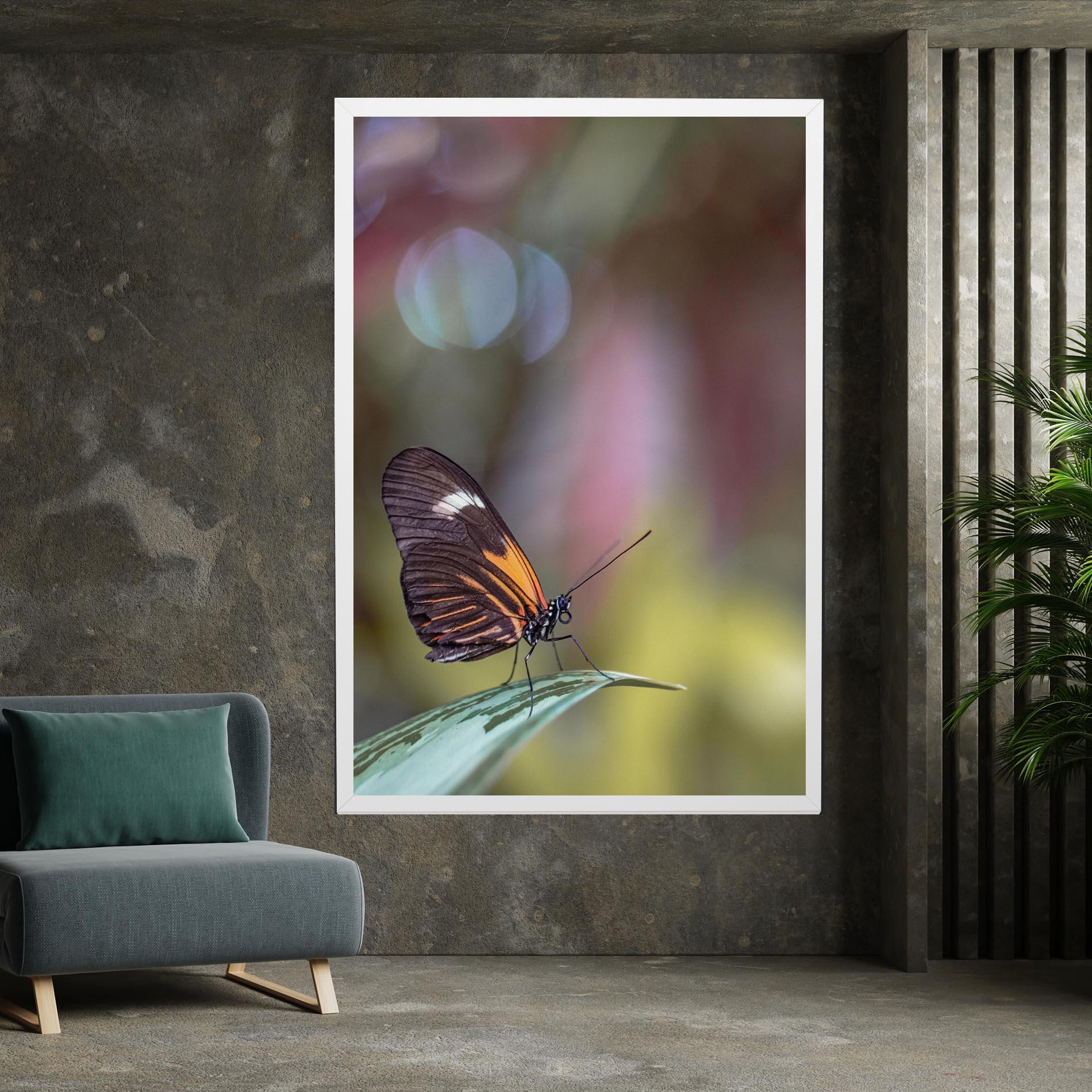Leinwandbild Dark Purple Butterfly mockup 7
