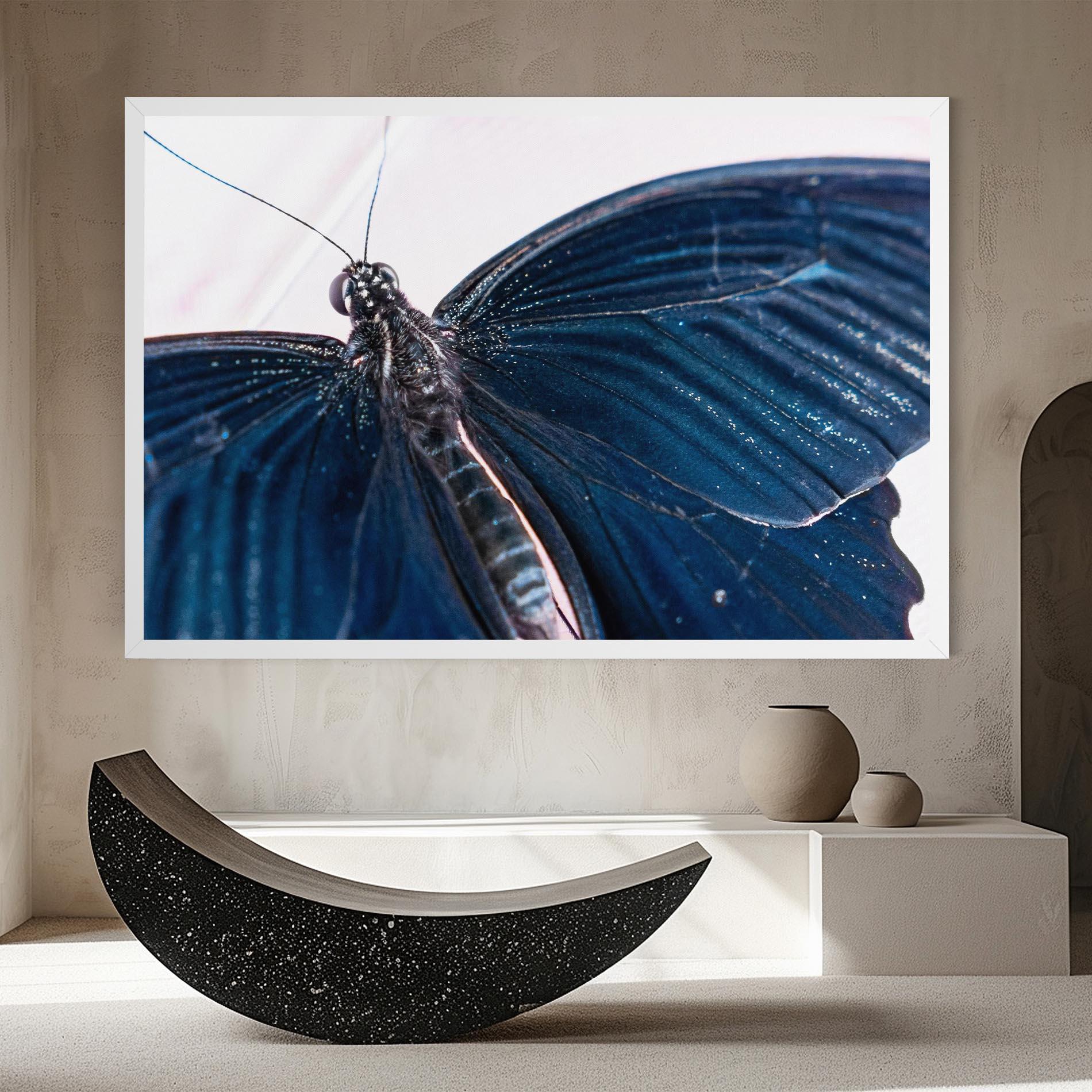 Leinwandbild Blue Butterfly mockup 8