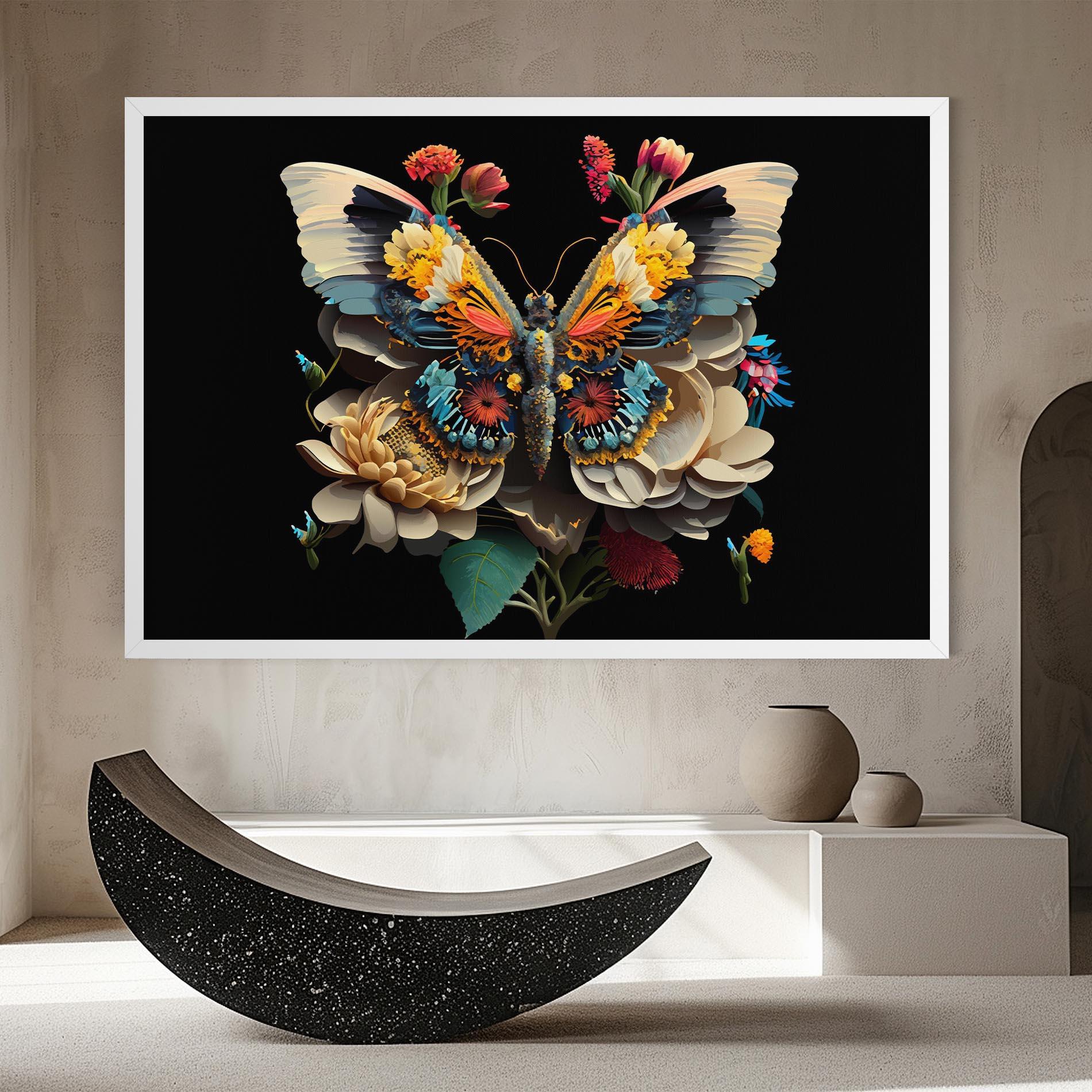 Leinwandbild Colorful Butterfly mockup 8