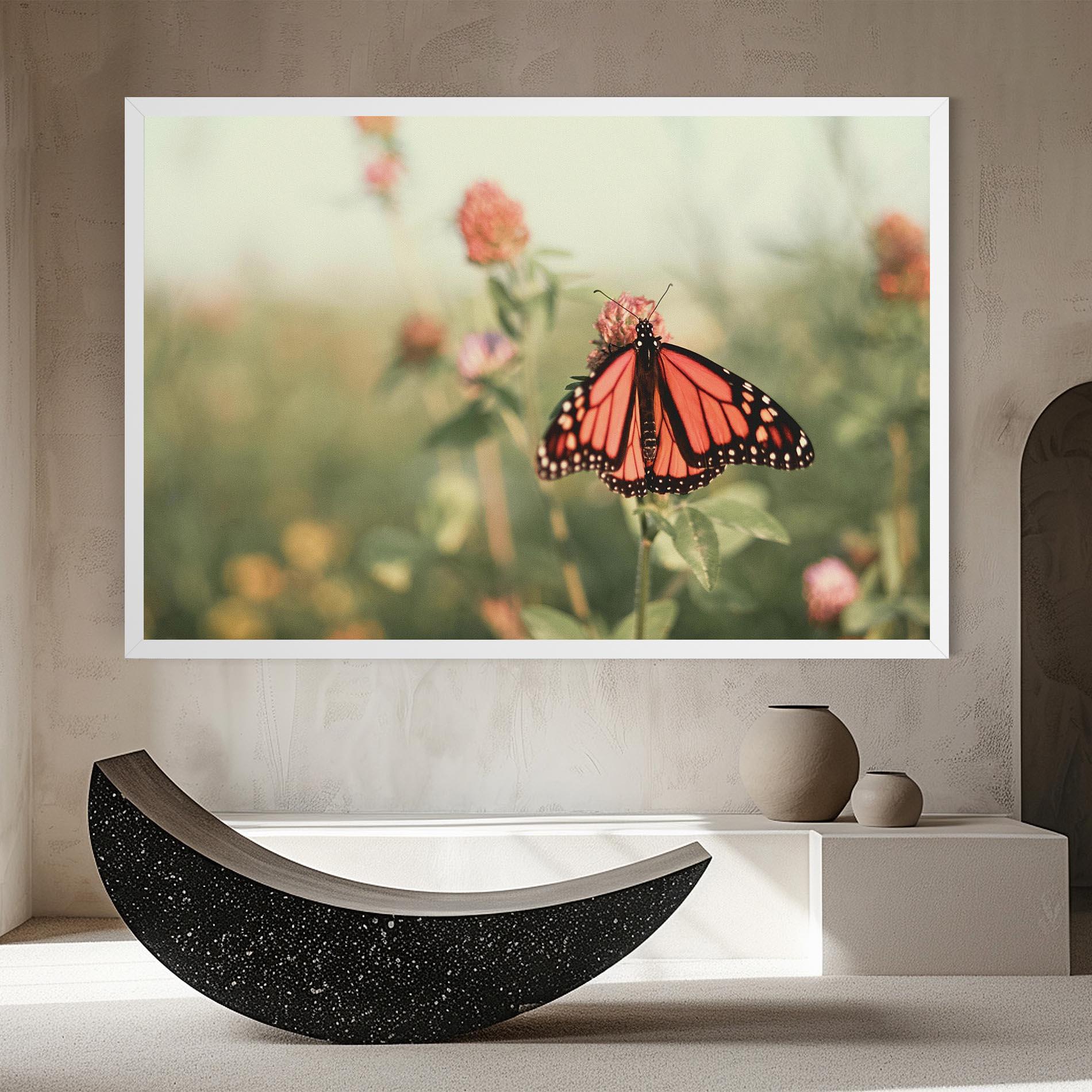 Leinwandbild Light Red Butterfly mockup 8