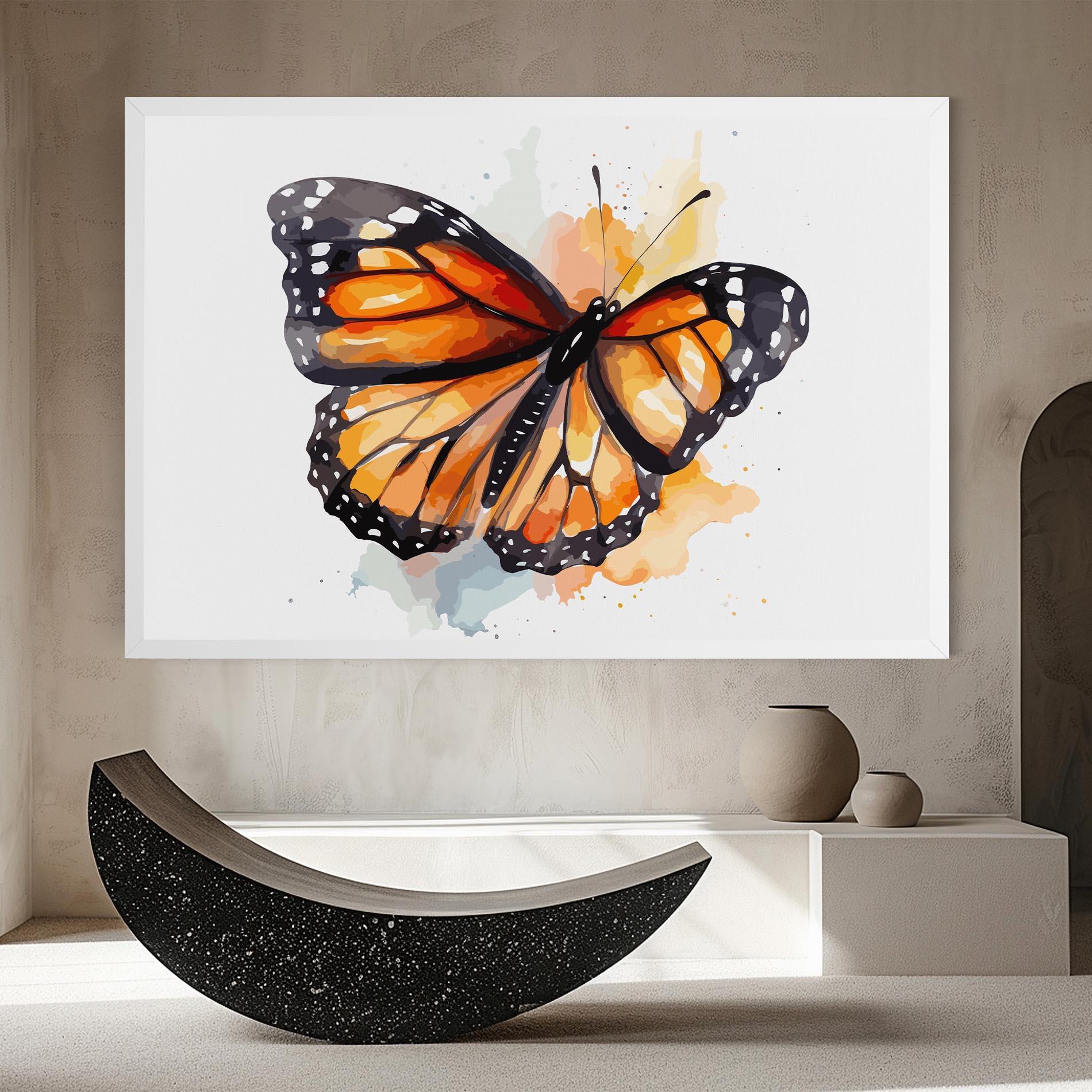 Leinwandbild Orange Butterfly mockup 8