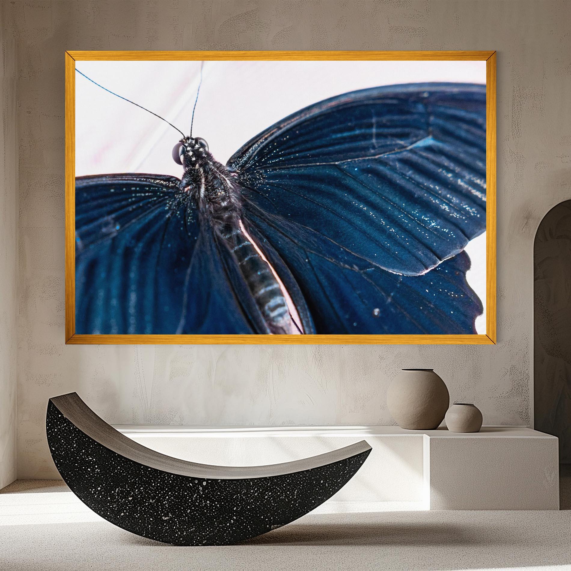 Leinwandbild Blue Butterfly mockup 8