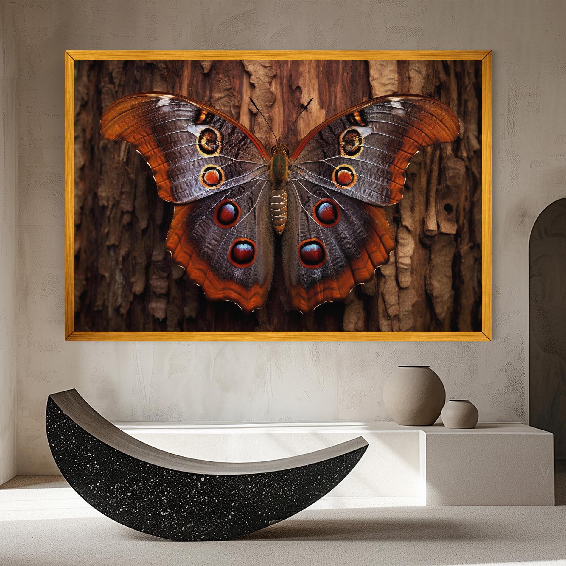 Leinwandbild Brown Eyes Butterfly mockup 8