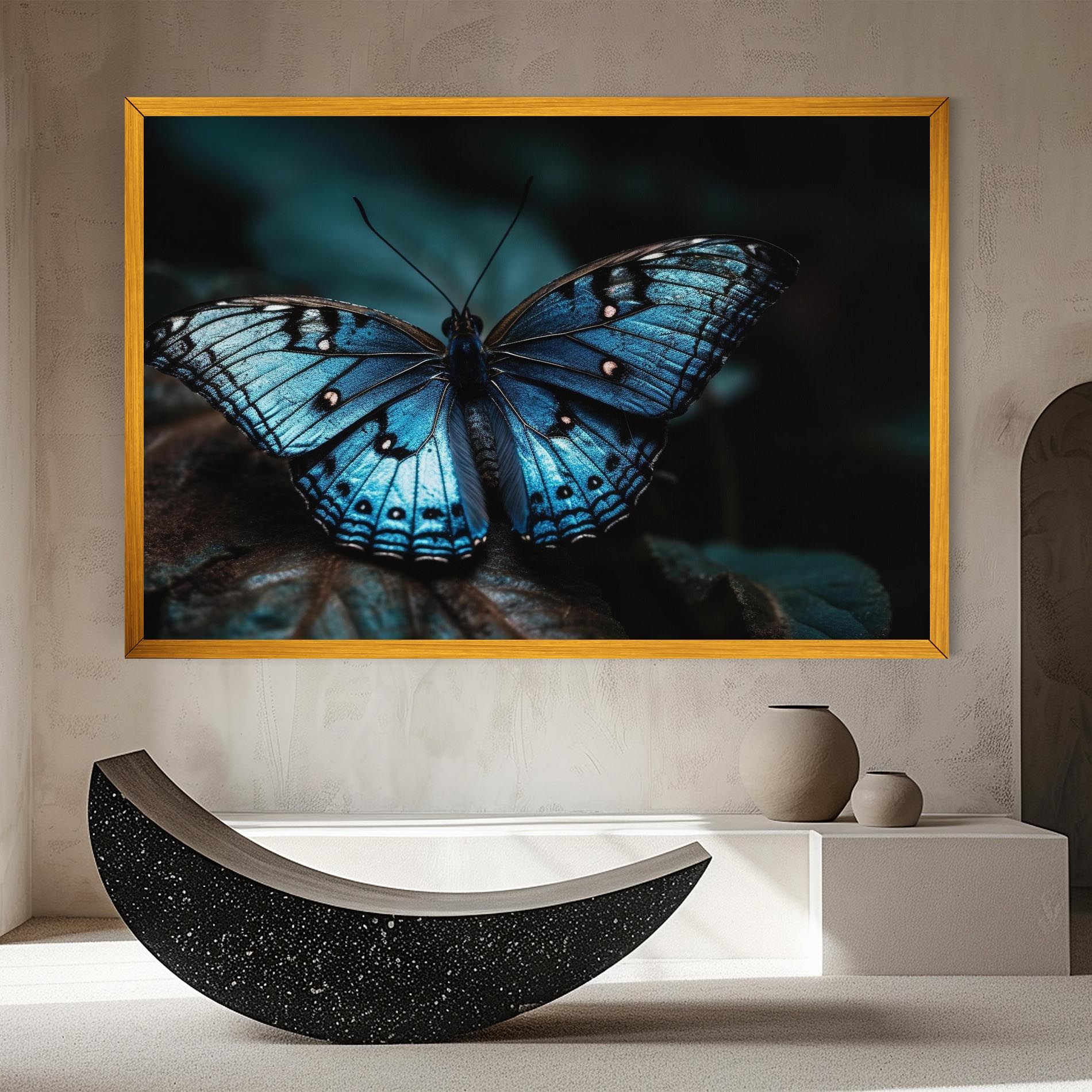 Dark Blue Buterfly mockup 8