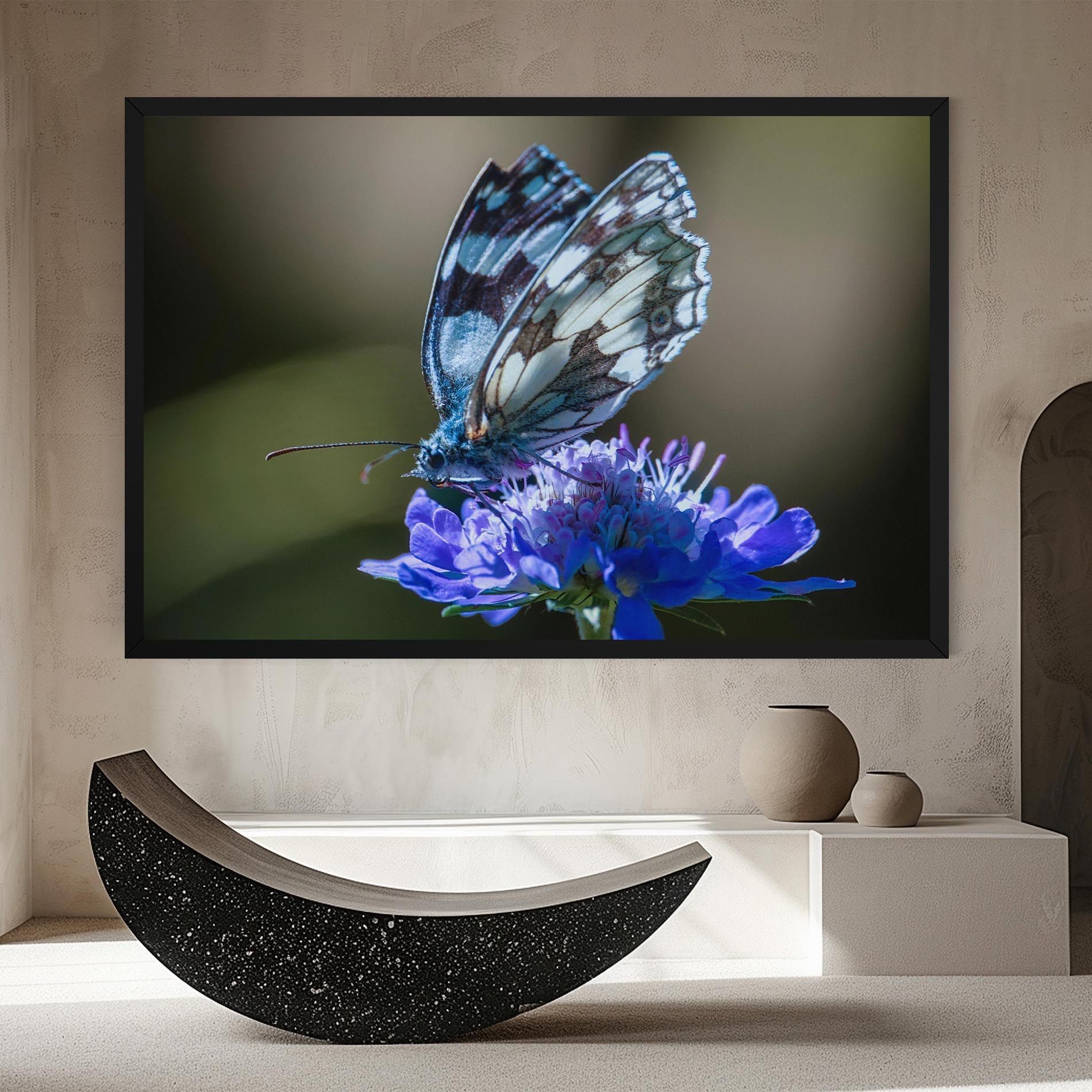 Blue Butterfly In Nature mockup 8