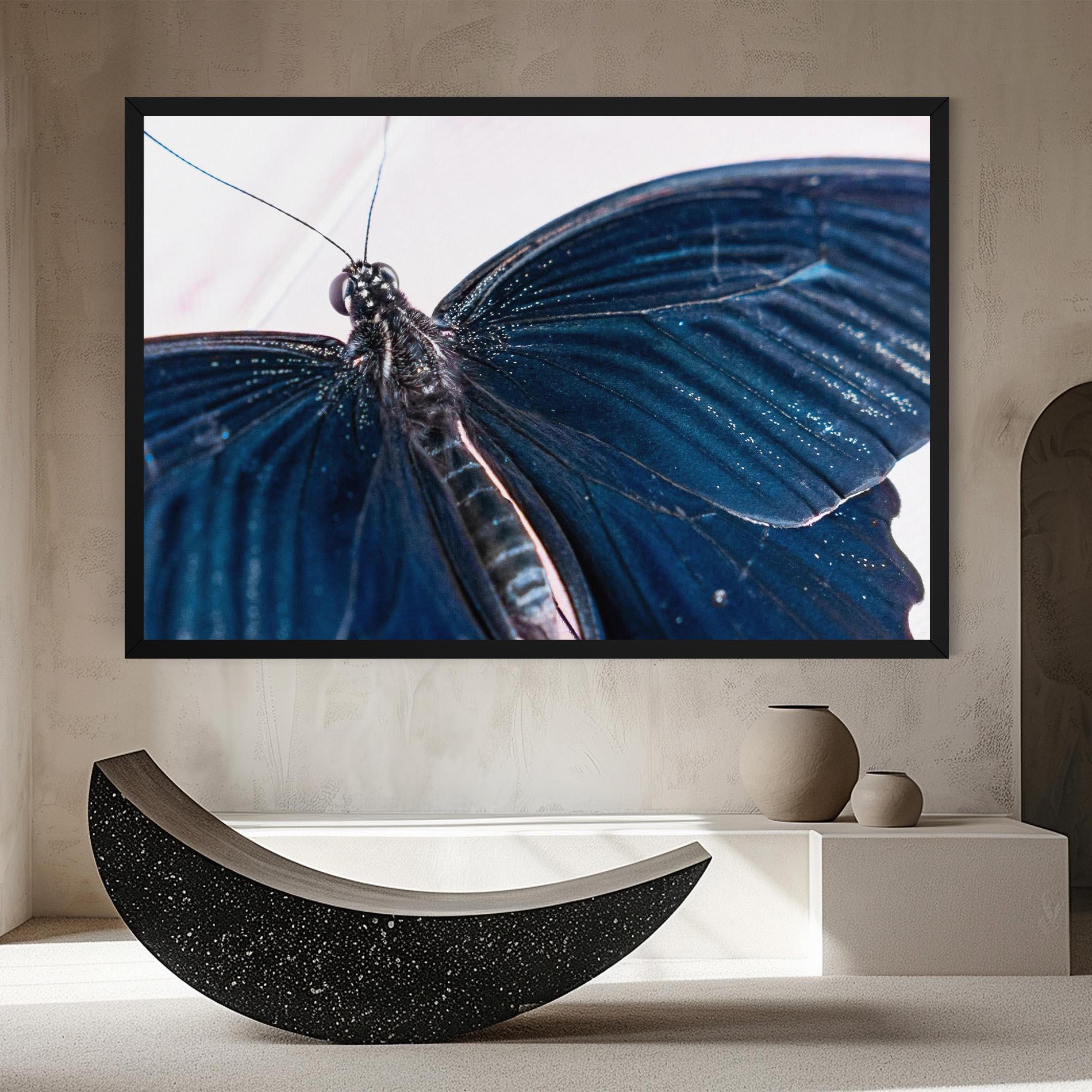 Leinwandbild Blue Butterfly mockup 8