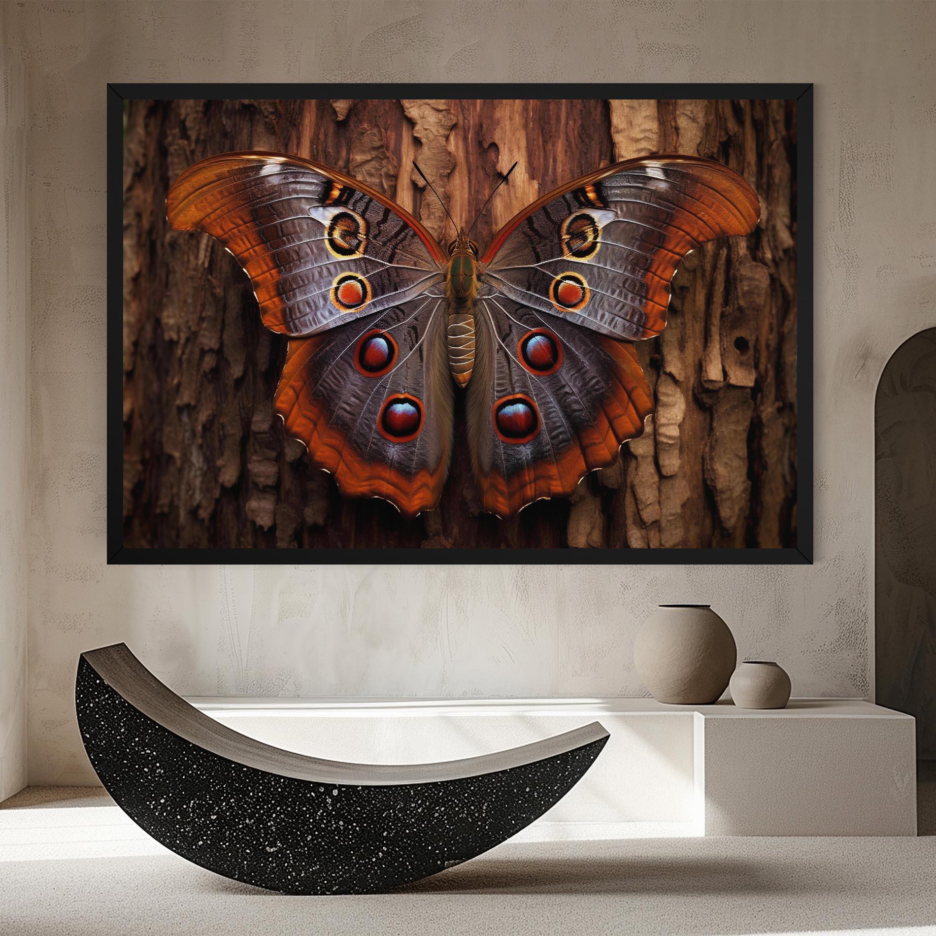 Leinwandbild Brown Eyes Butterfly mockup 8