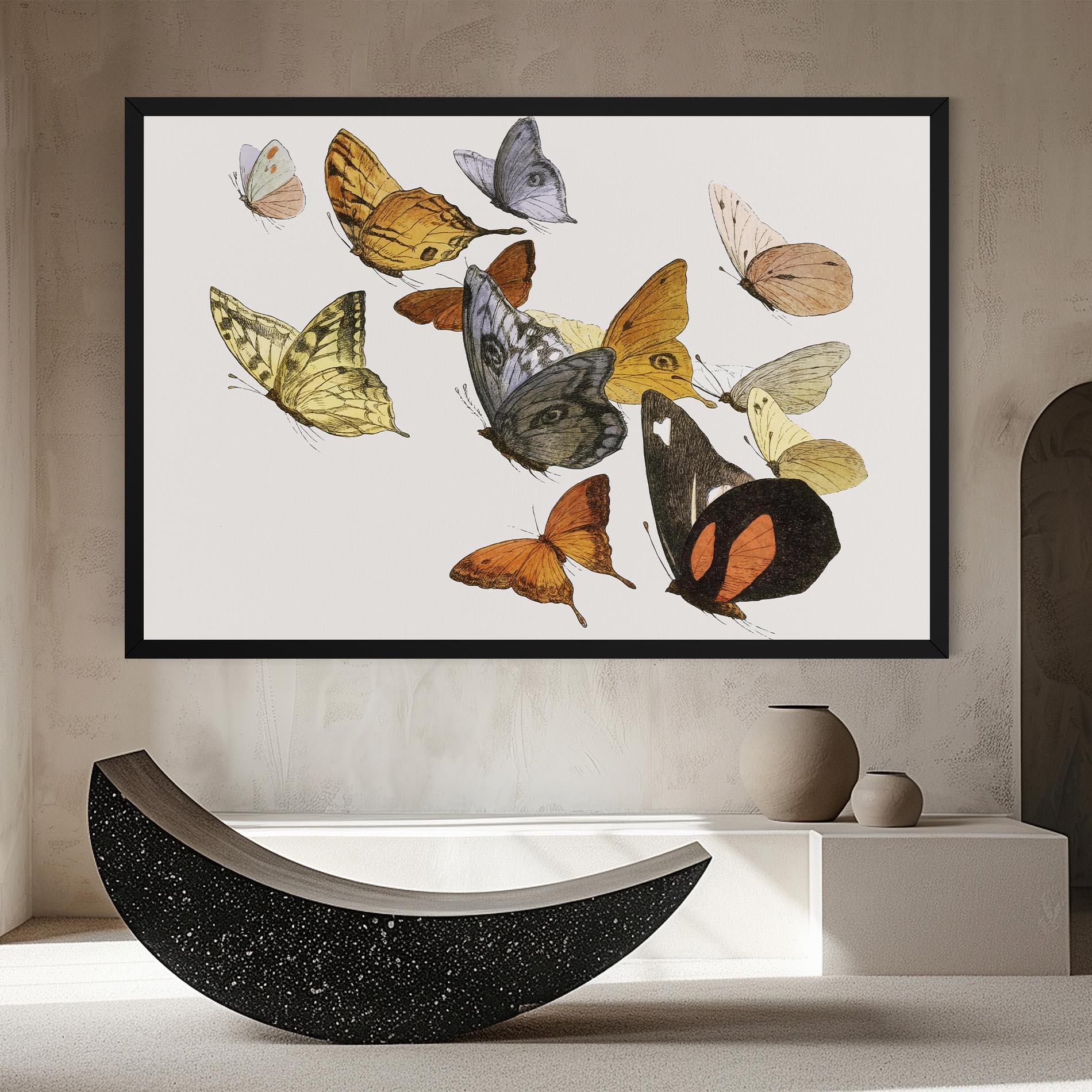Leinwandbild Butterfly Floating mockup 8