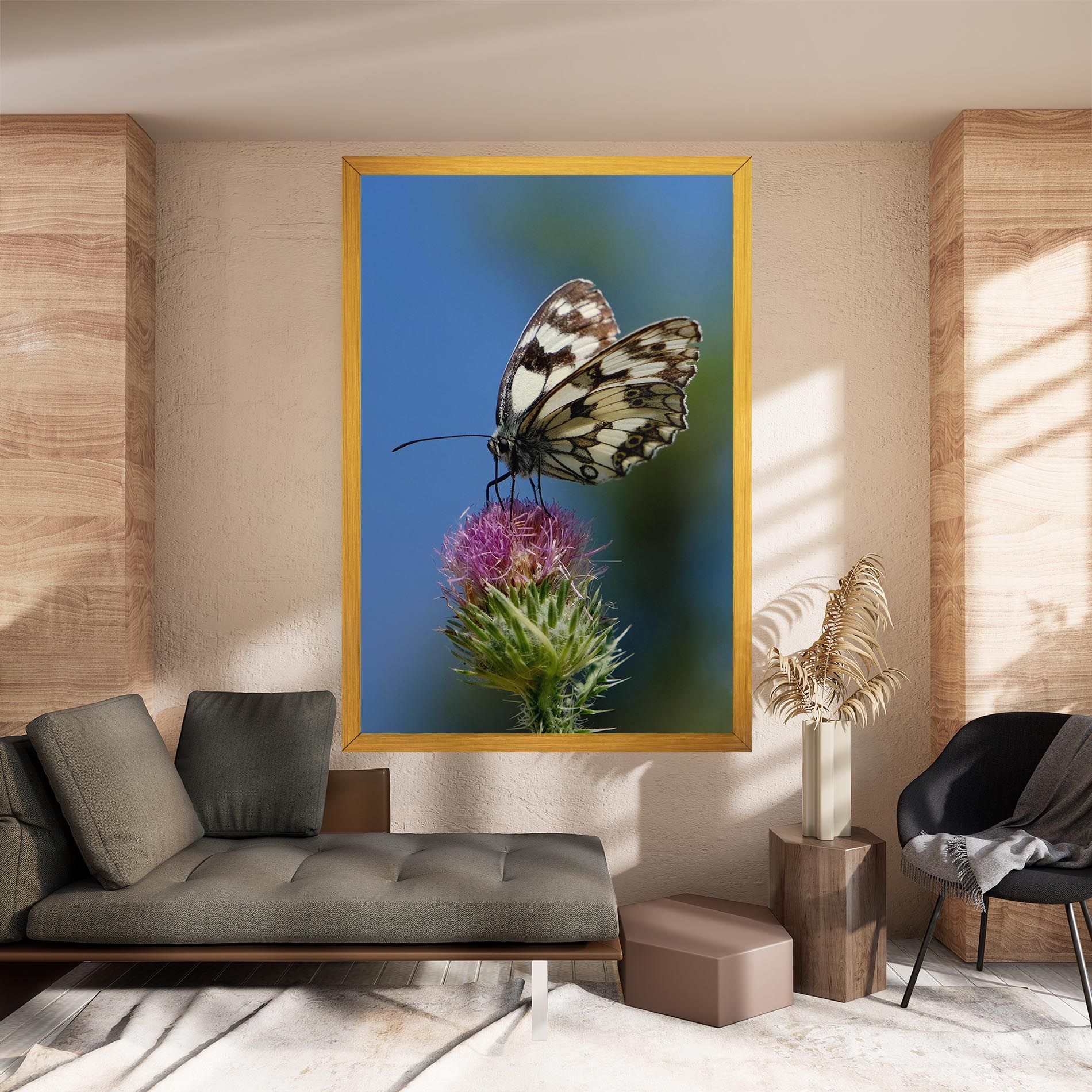 Grey White Butterfly mockup 8