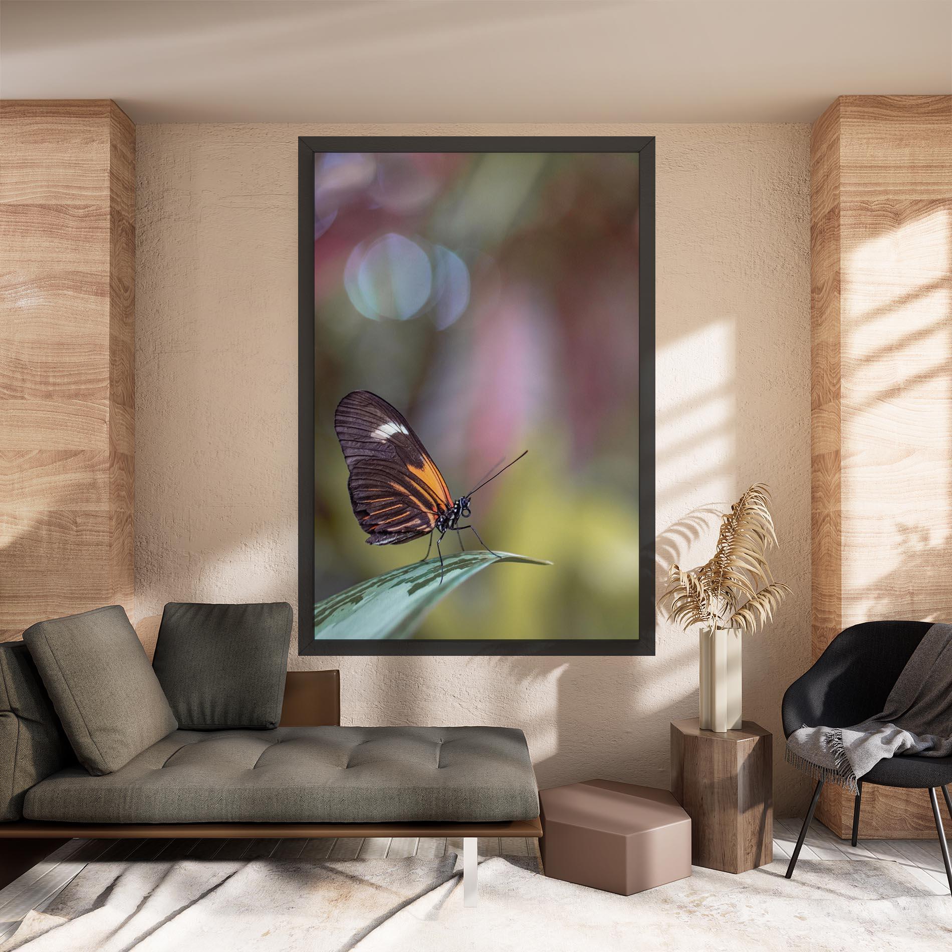 Leinwandbild Dark Purple Butterfly mockup 8