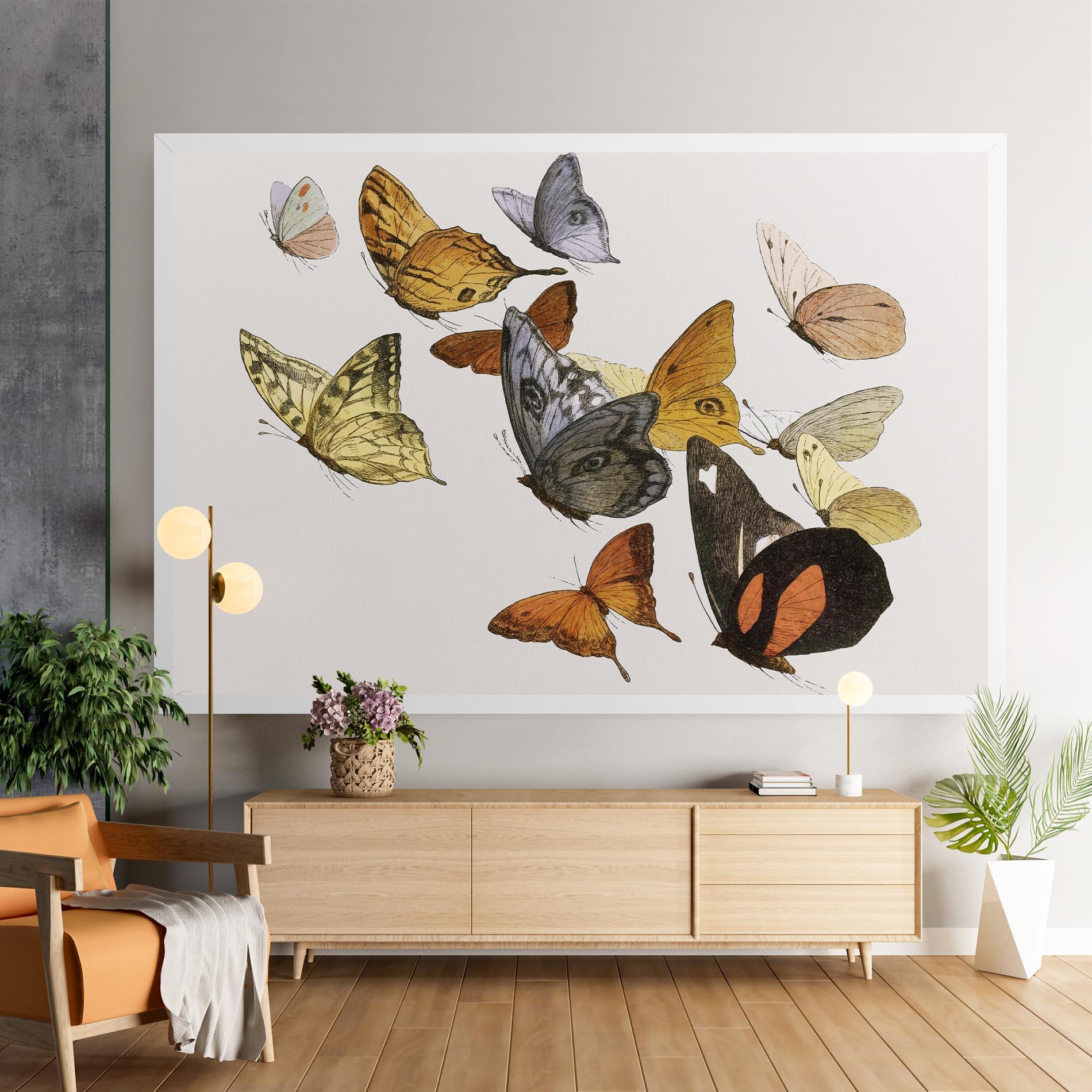 Leinwandbild Butterfly Floating mockup 9