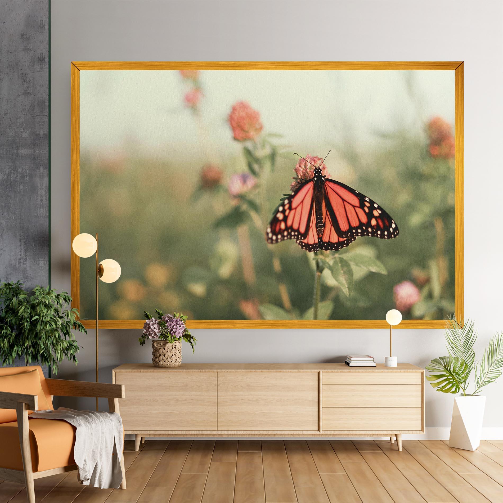 Leinwandbild Light Red Butterfly mockup 9