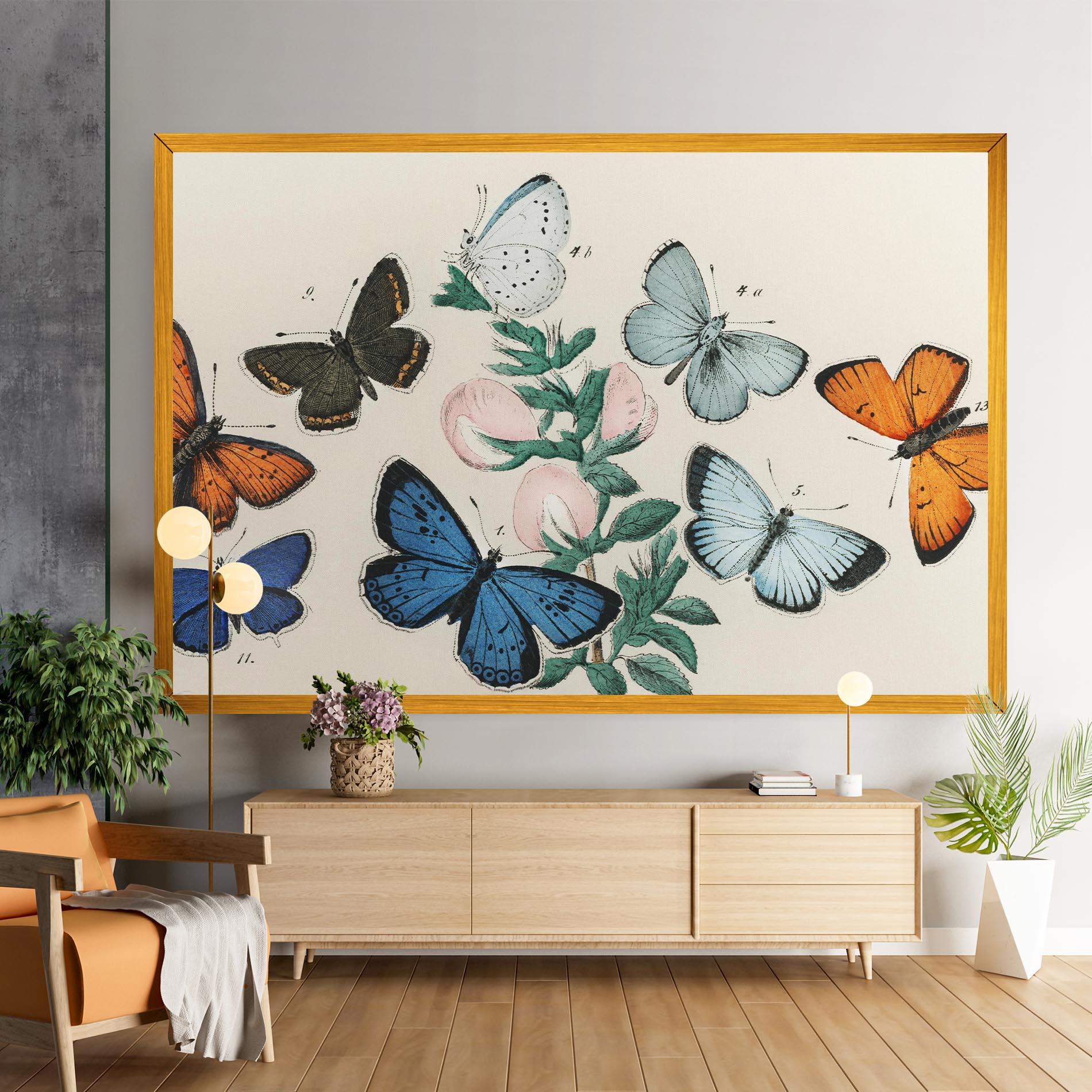 Leinwandbild Moving Butterflies mockup 9