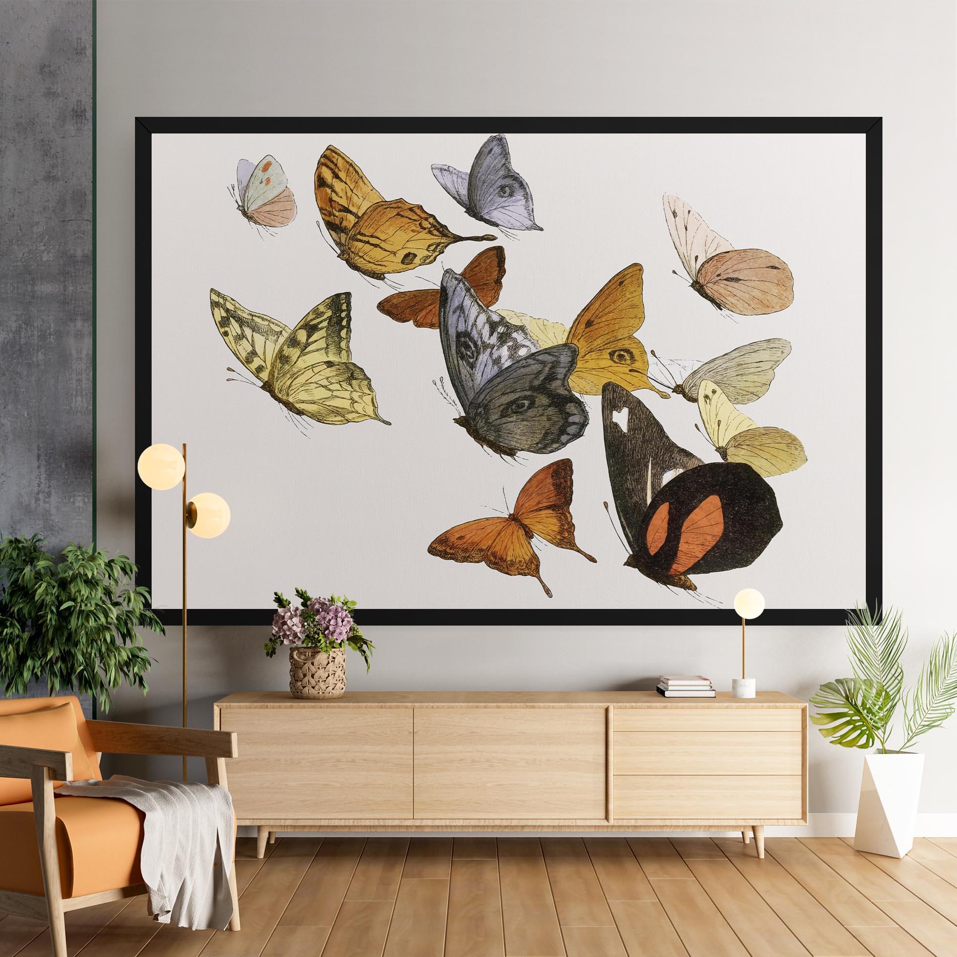 Leinwandbild Butterfly Floating mockup 9