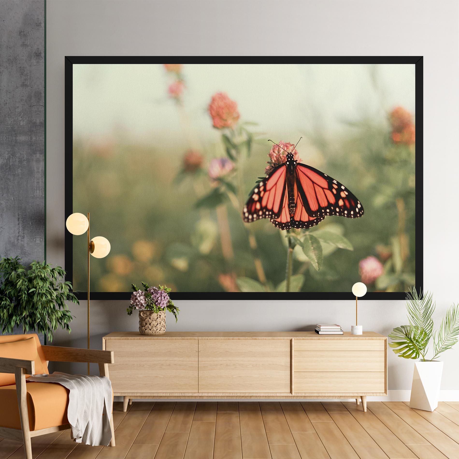 Leinwandbild Light Red Butterfly mockup 9