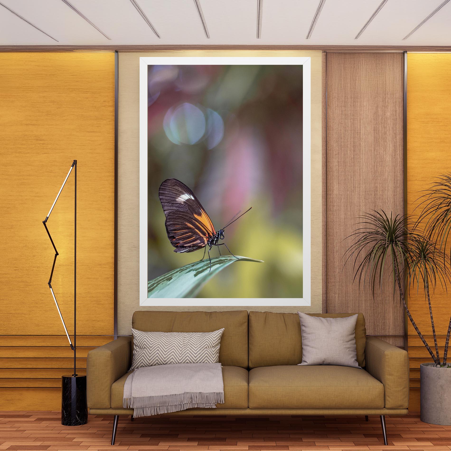 Leinwandbild Dark Purple Butterfly mockup 9