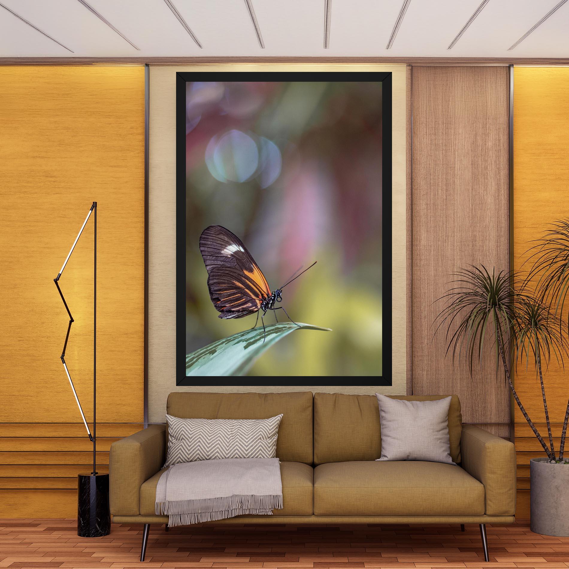 Leinwandbild Dark Purple Butterfly mockup 9