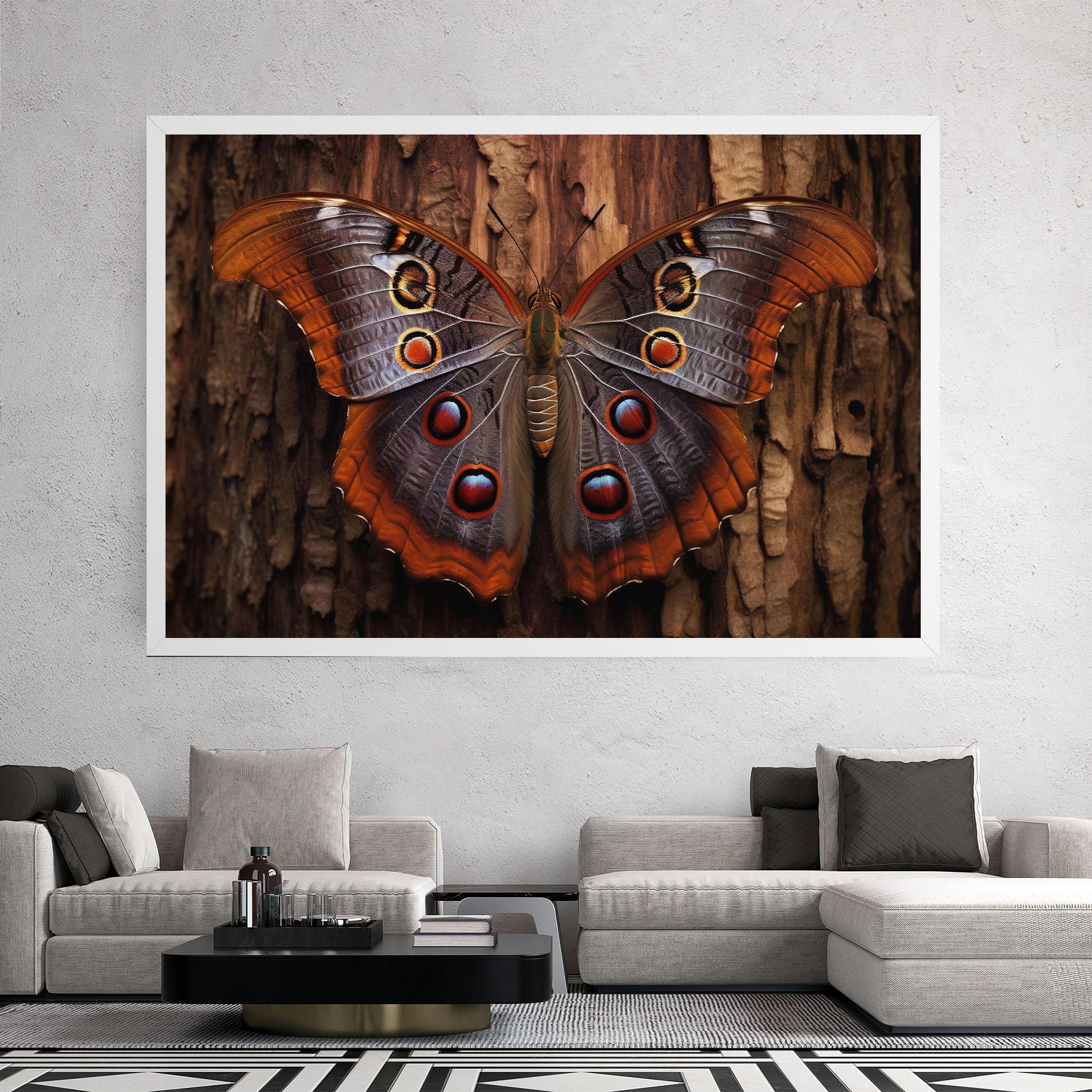 Leinwandbild Brown Eyes Butterfly mockup 2