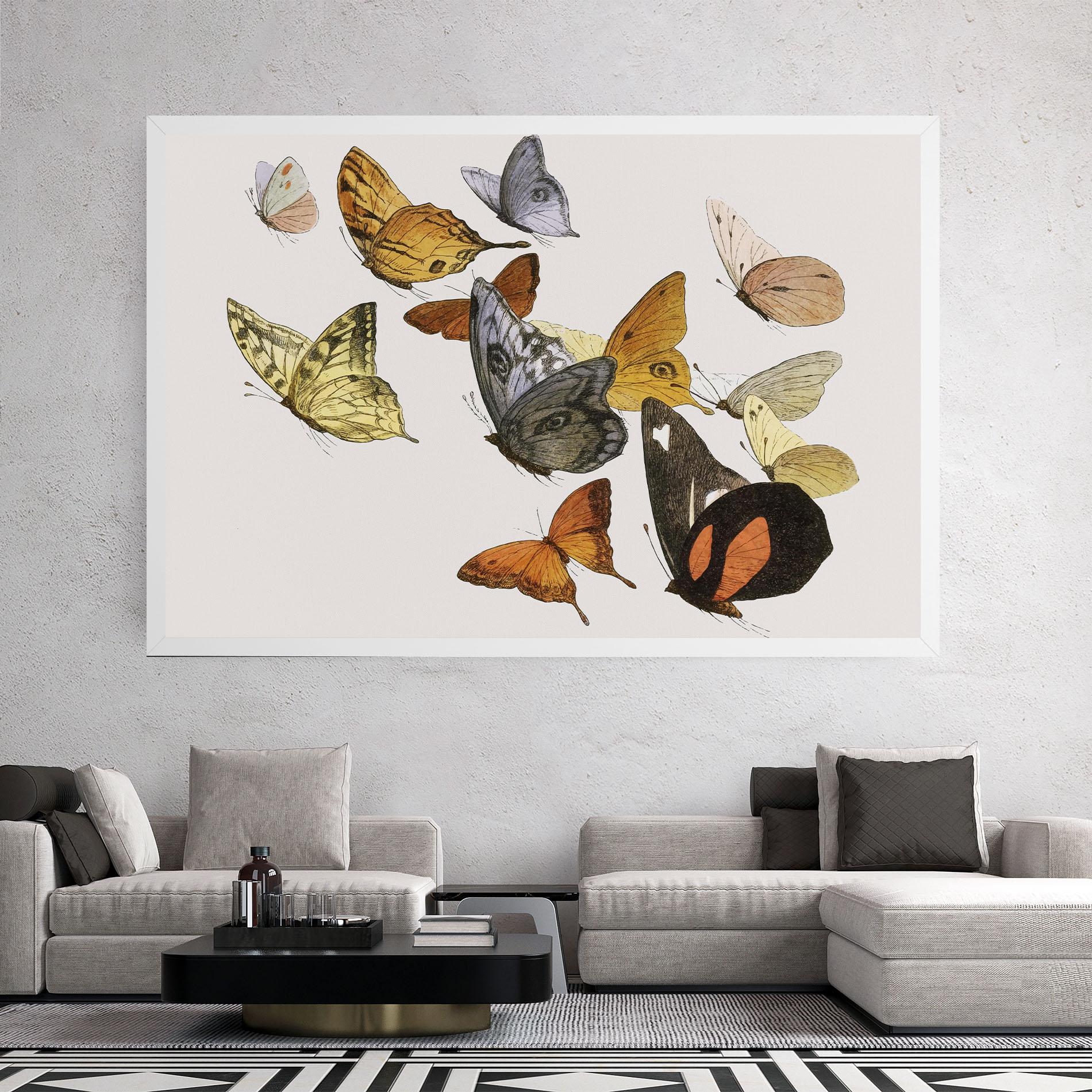 Leinwandbild Butterfly Floating mockup 2