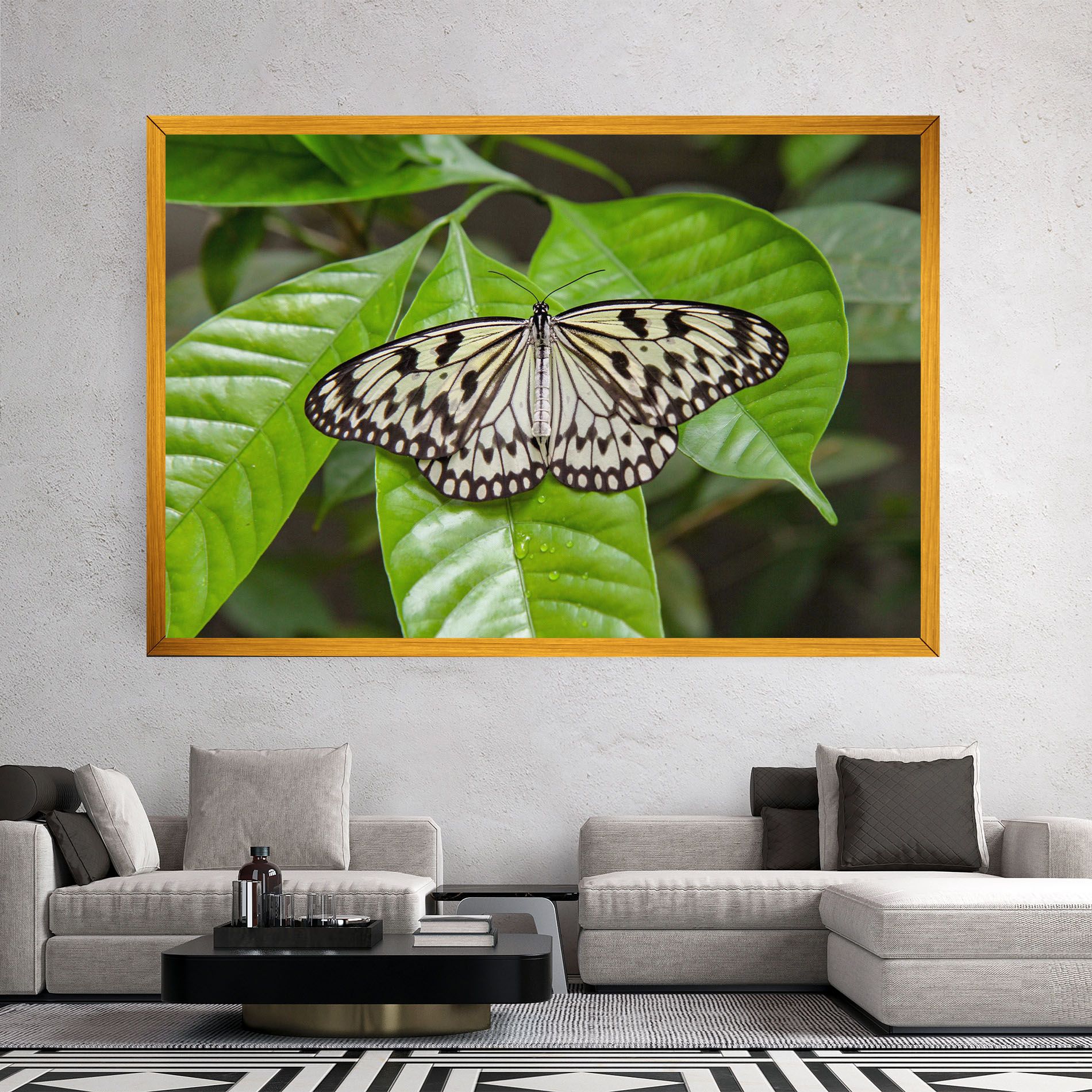 Beautiful White Butterfly mockup 2