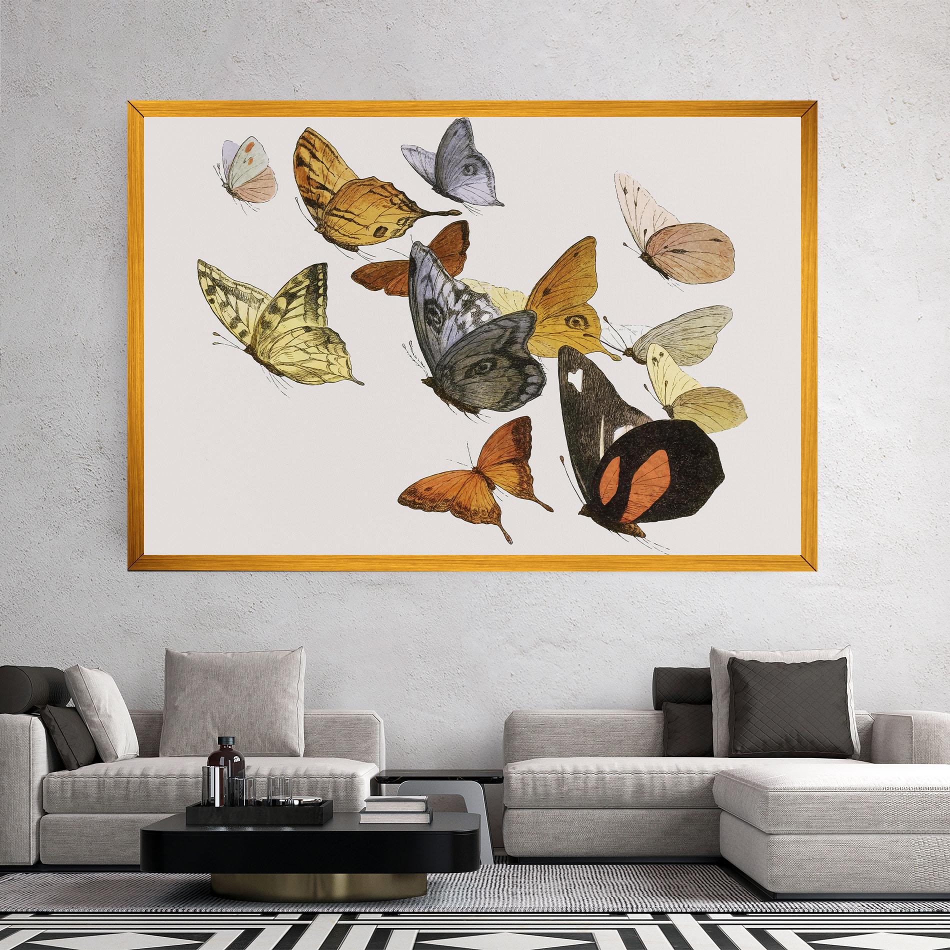 Leinwandbild Butterfly Floating mockup 2