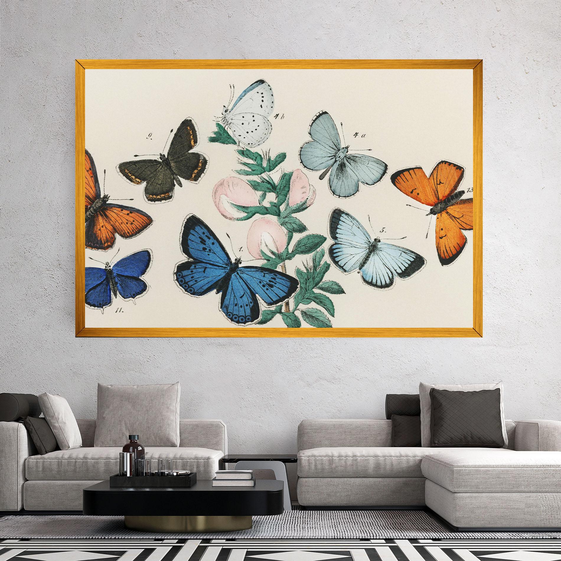 Leinwandbild Moving Butterflies mockup 2