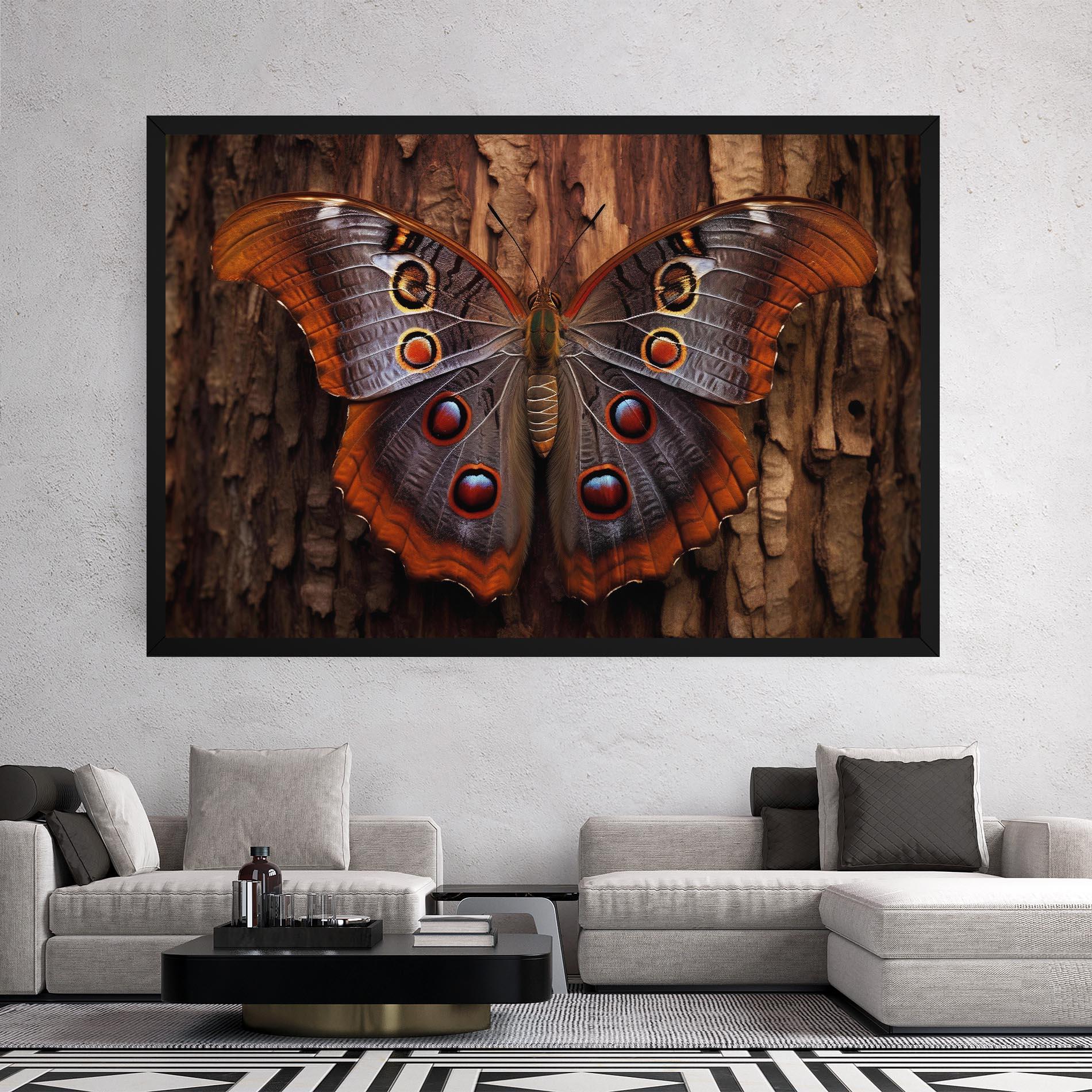 Leinwandbild Brown Eyes Butterfly mockup 2