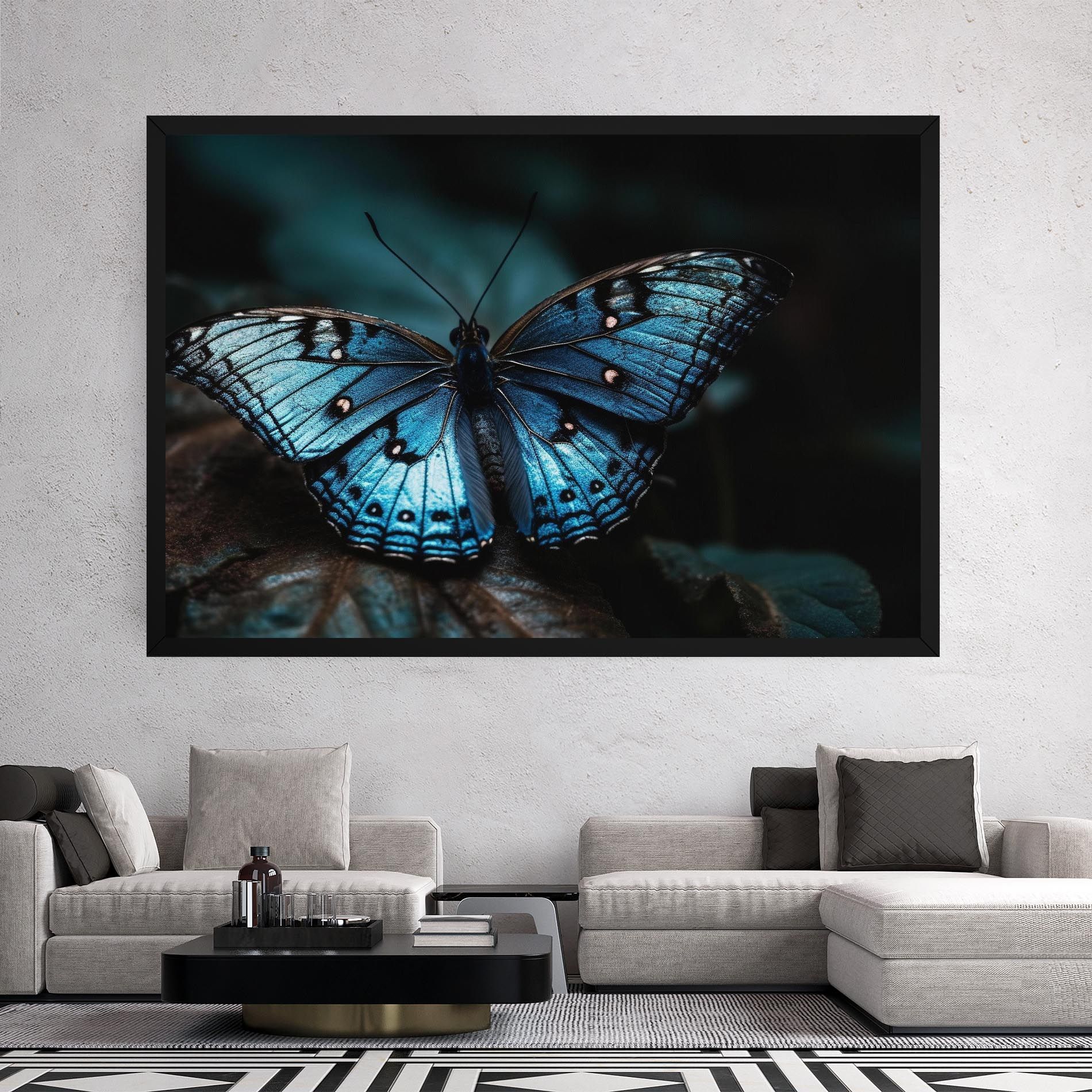 Dark Blue Buterfly mockup 2