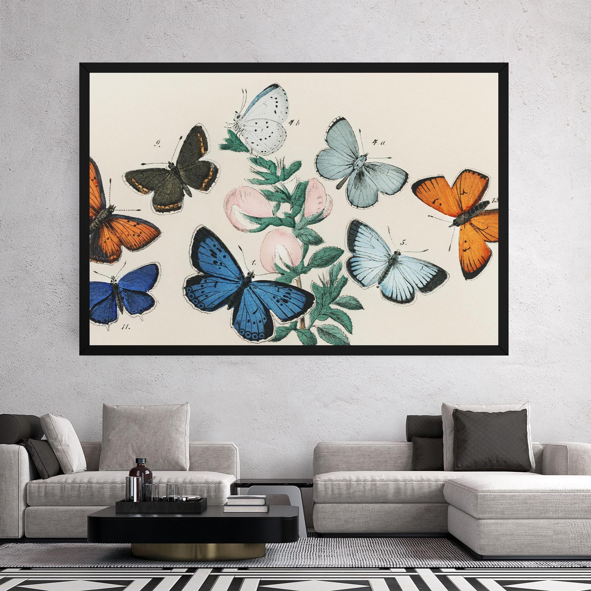 Leinwandbild Moving Butterflies mockup 2