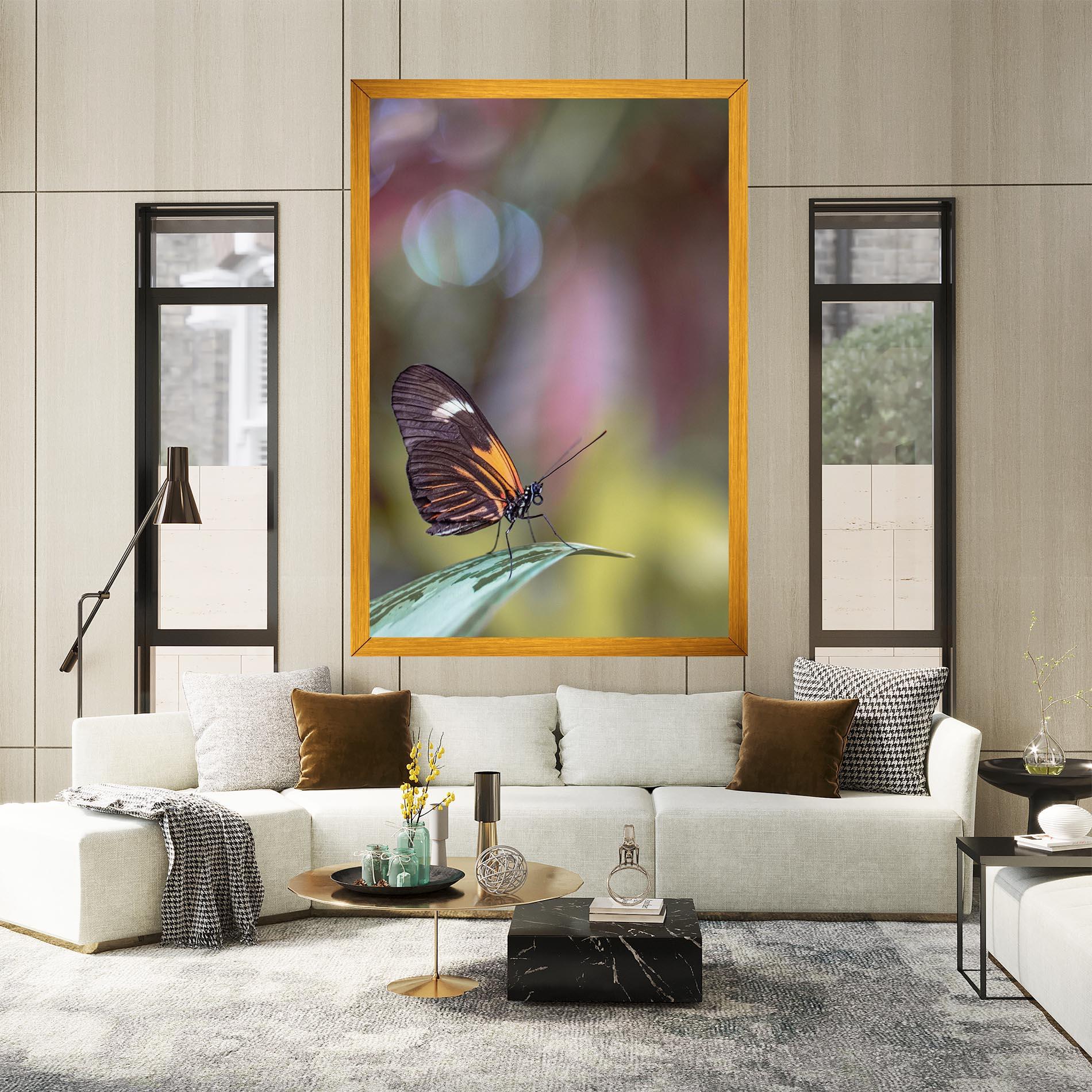 Leinwandbild Dark Purple Butterfly mockup 2