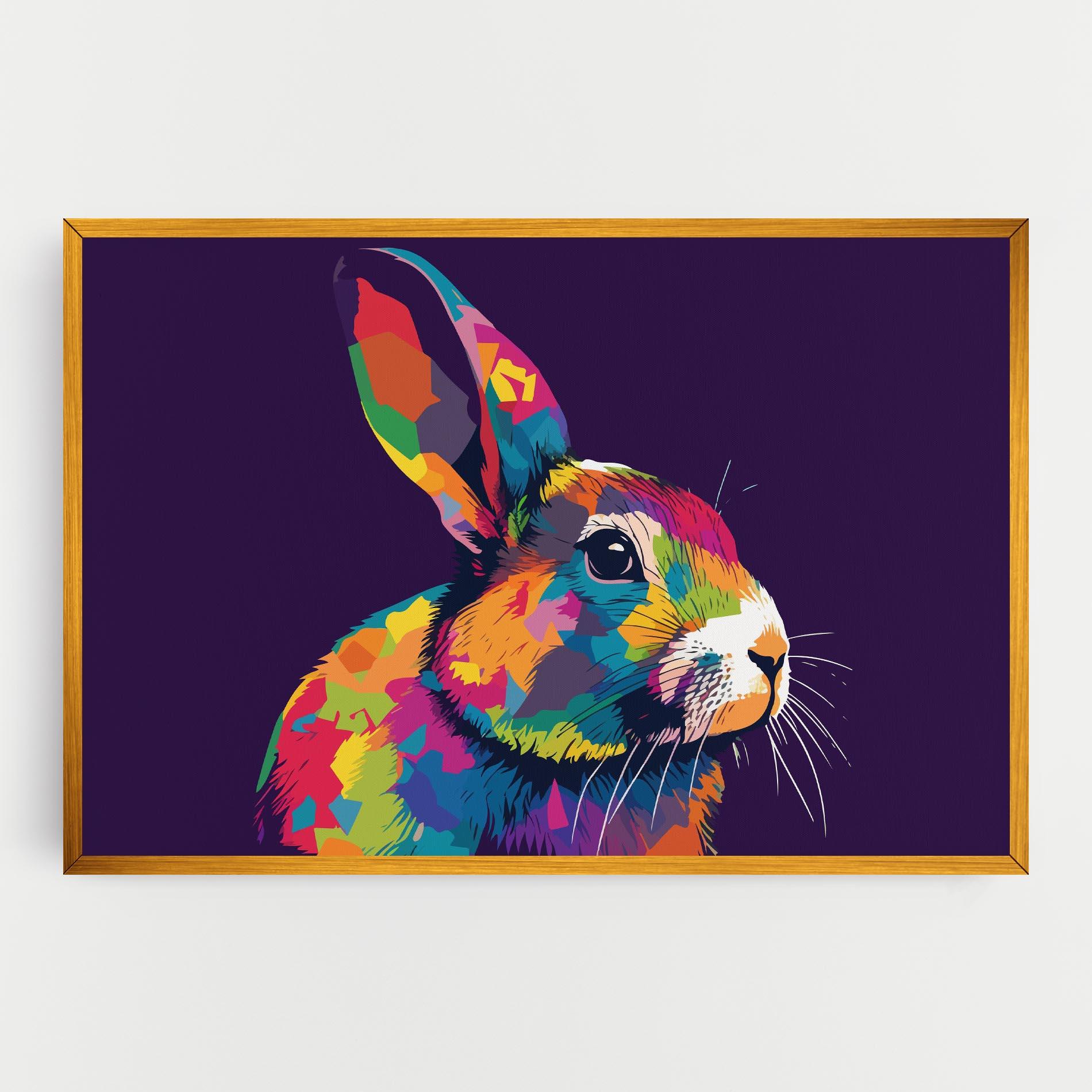 Leinwandbild Bunny On Purple mockup 0