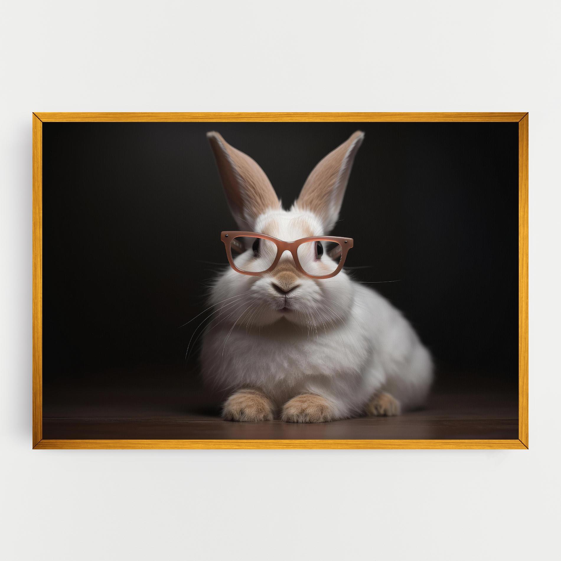 Leinwandbild Eyeglasses Bunny mockup 0