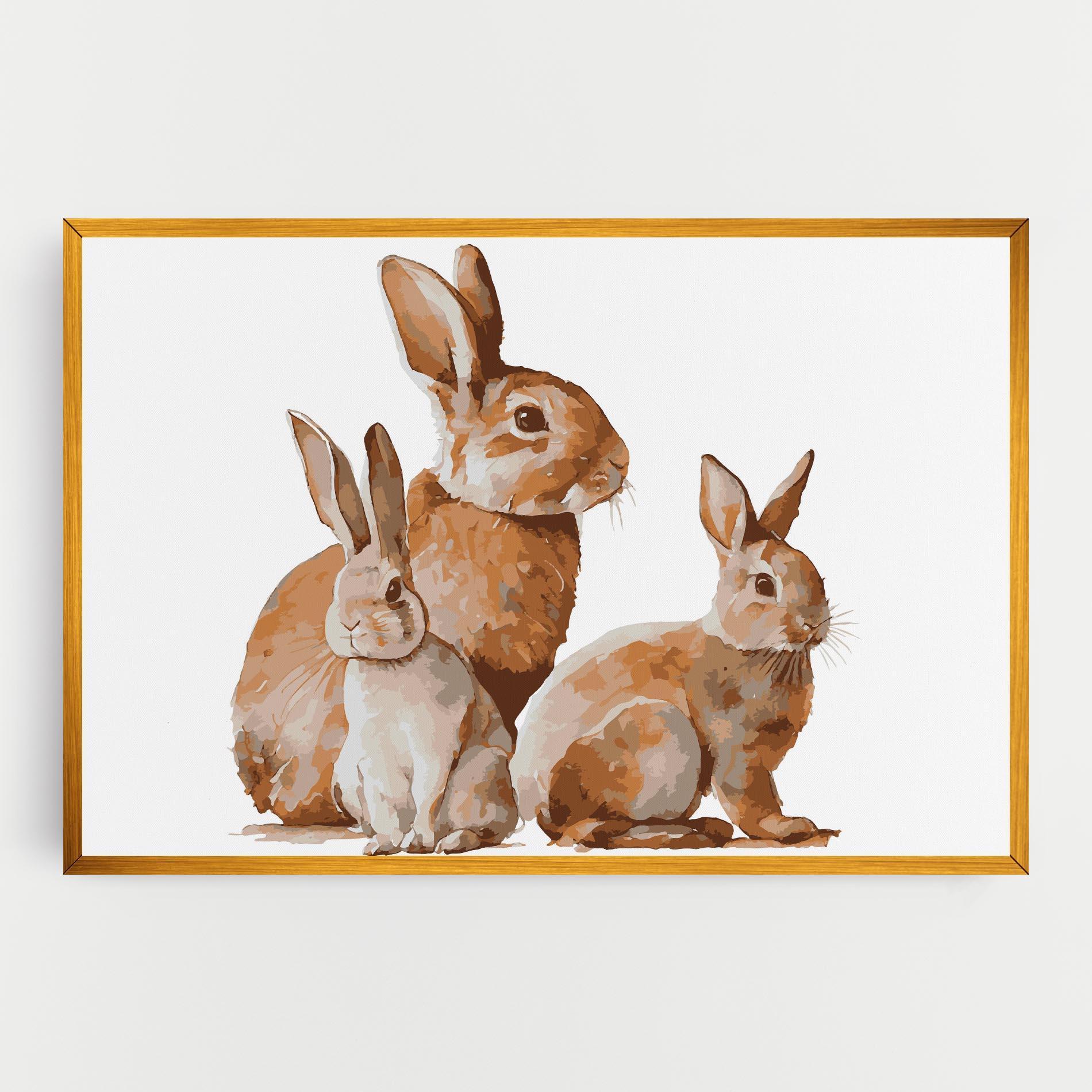 Leinwandbild Family Rabbit mockup 0