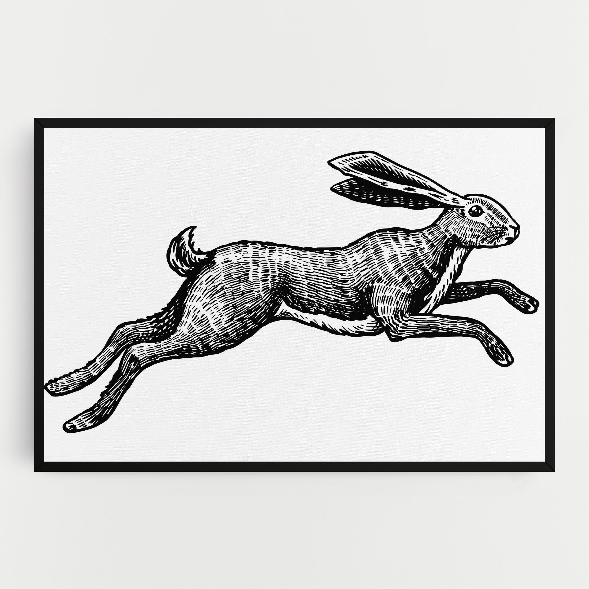 Black Line Bunny mockup 0