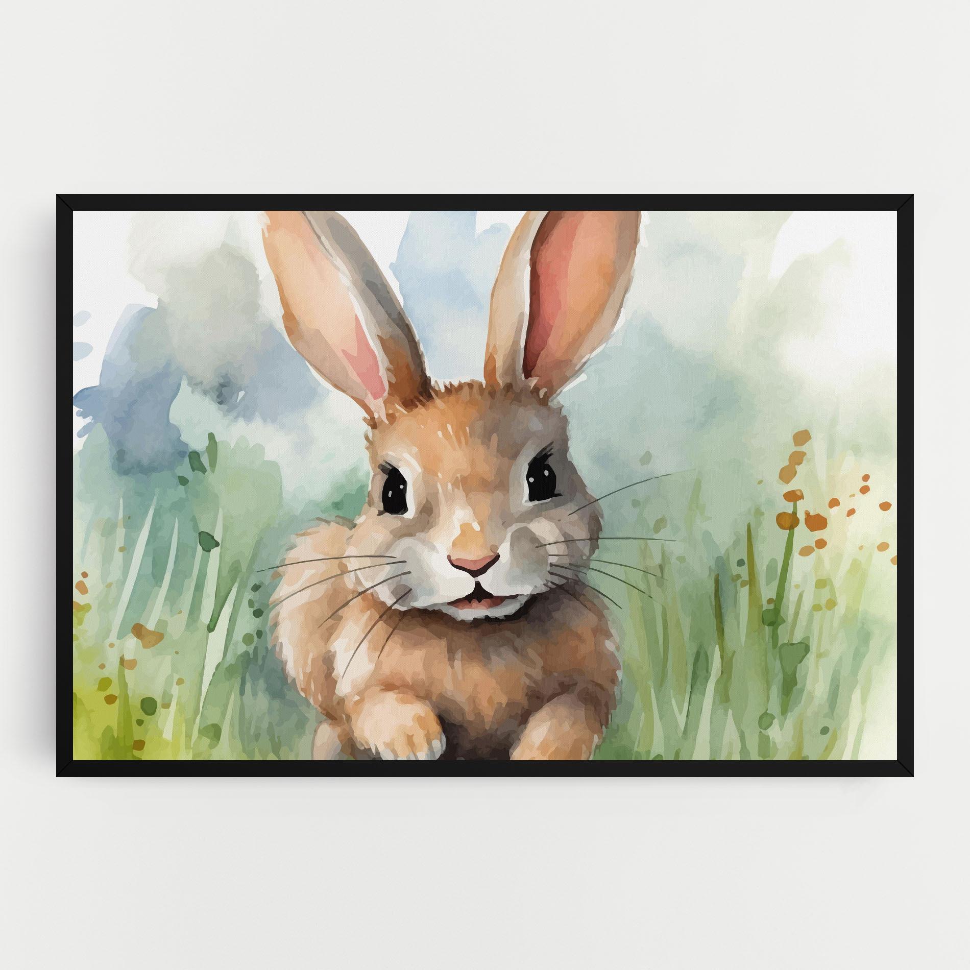 Leinwandbild Brown Cream Bunny mockup 0