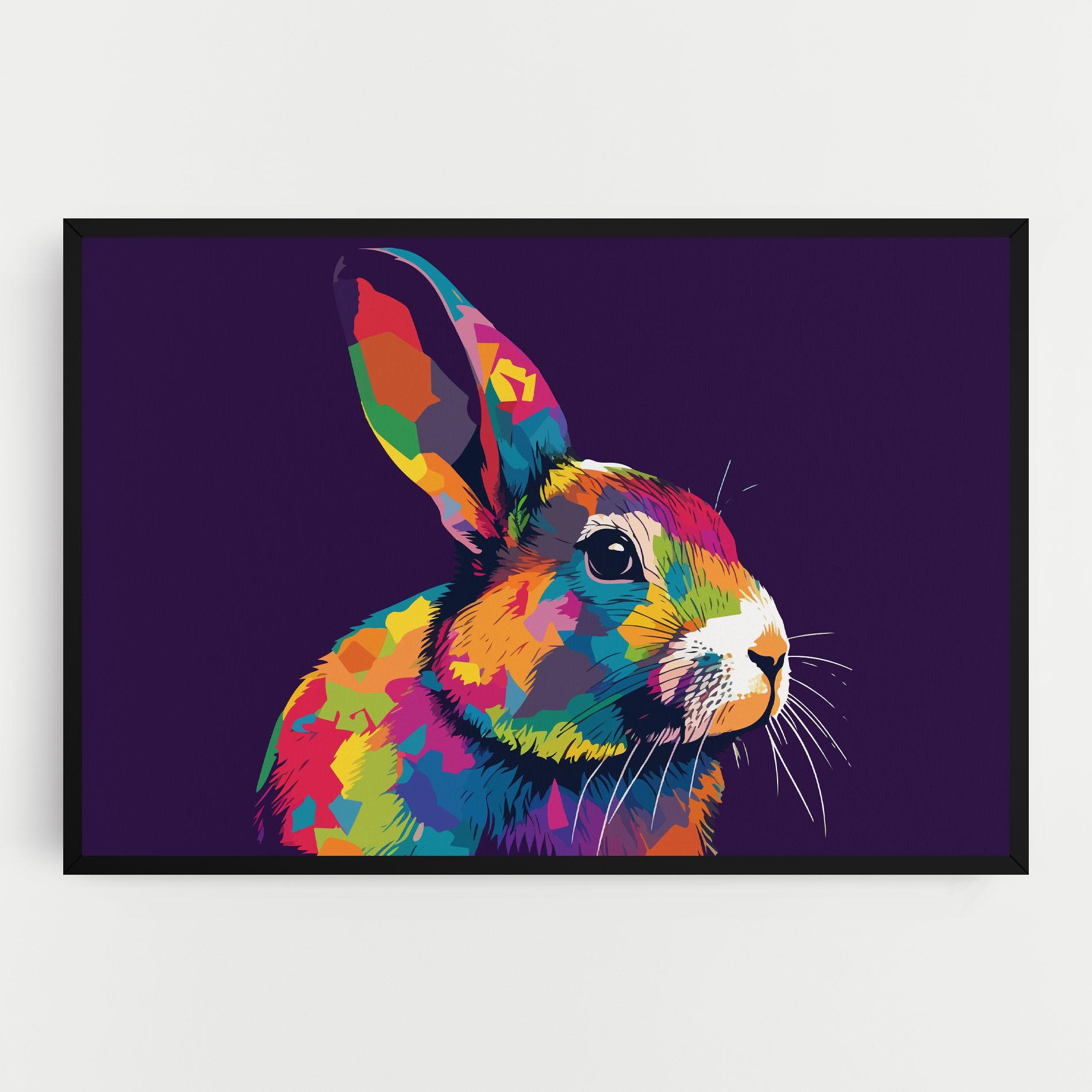 Leinwandbild Bunny On Purple mockup 0
