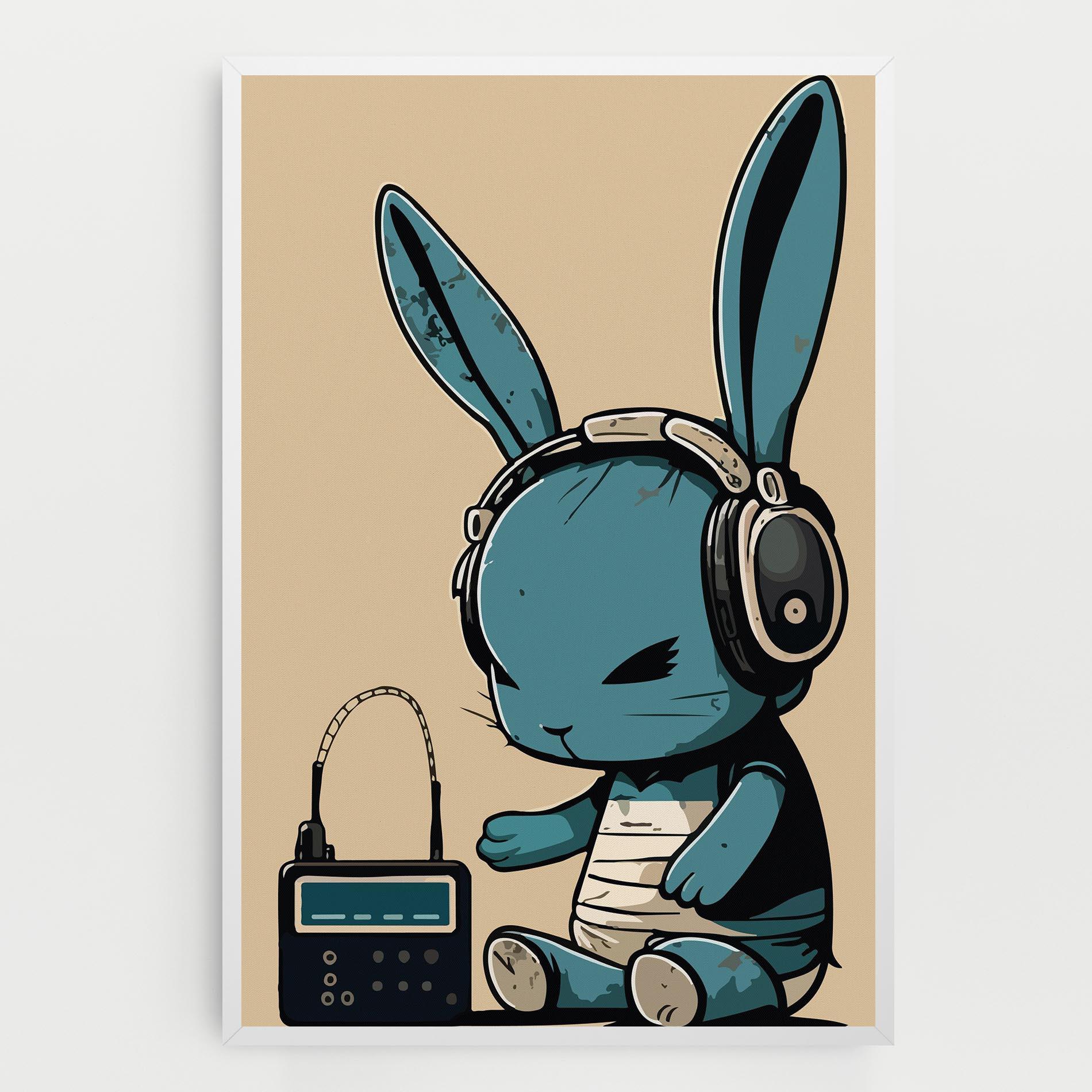 Leinwandbild Blue Baby Bunny mockup 0