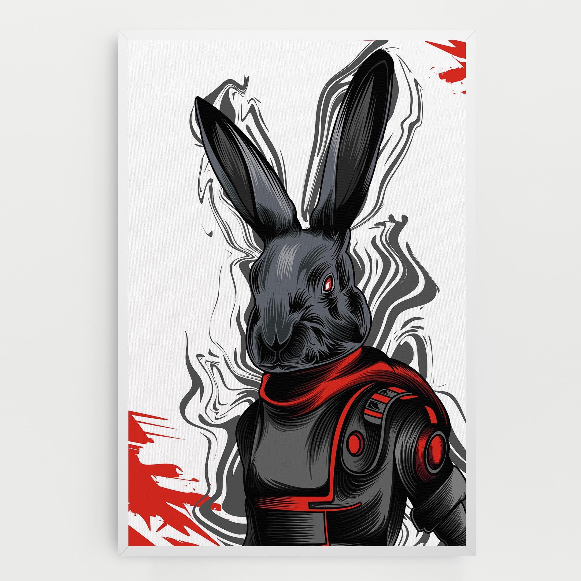 Leinwandbild Cyborg Red Bunny mockup 0