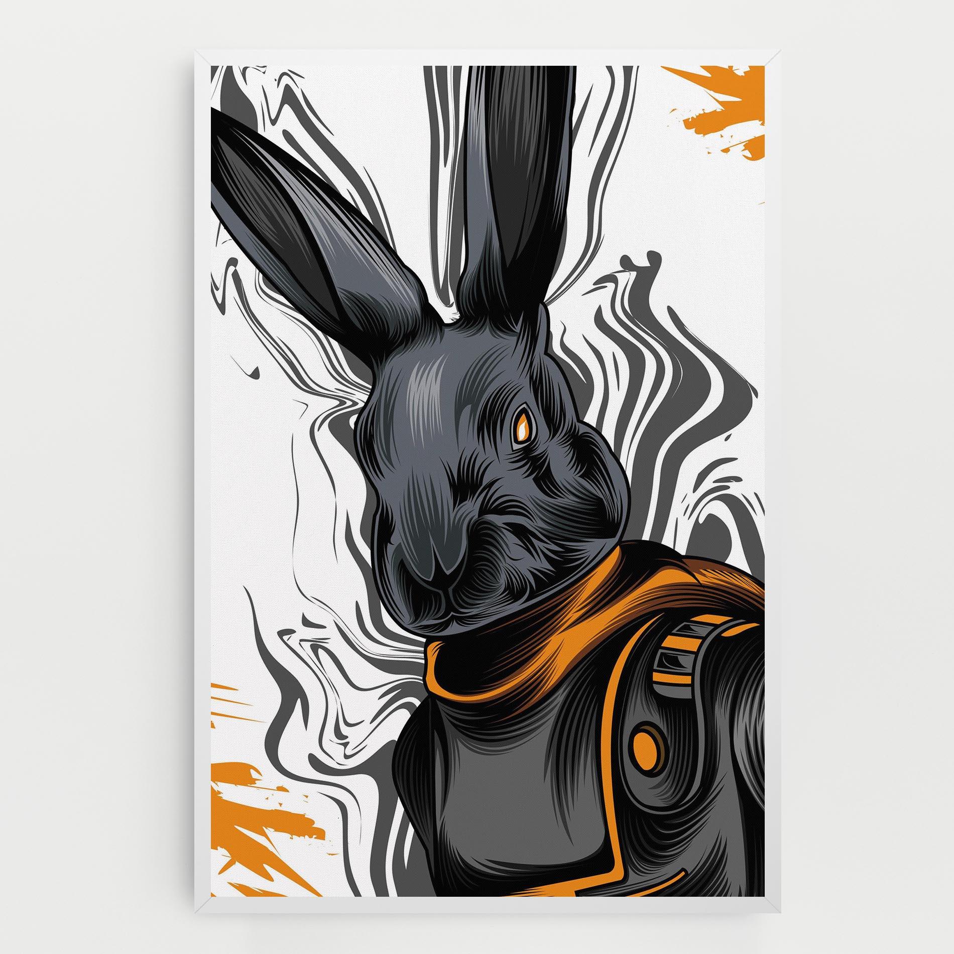 Leinwandbild Cyborg Yellow Bunny mockup 0