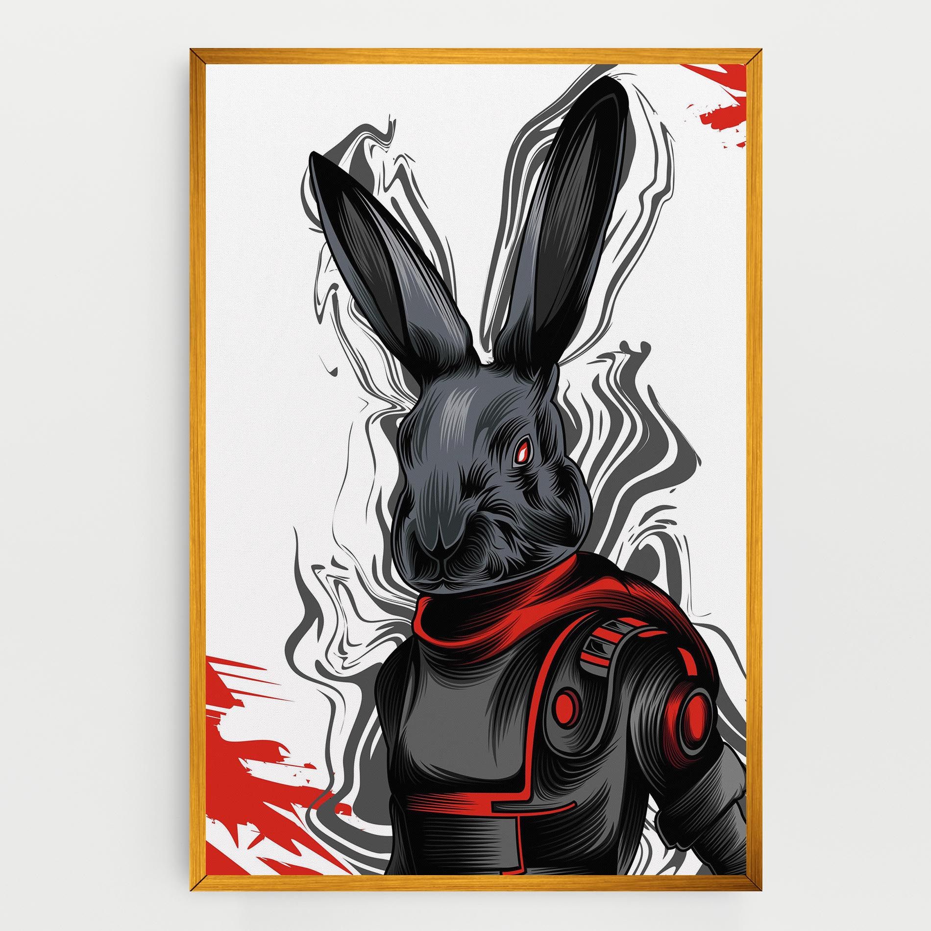 Cyborg Red Bunny mockup 0
